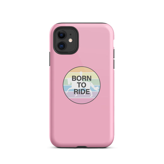 Tough Case for iPhone® "BORN TO RIDE" in Cotton Candy