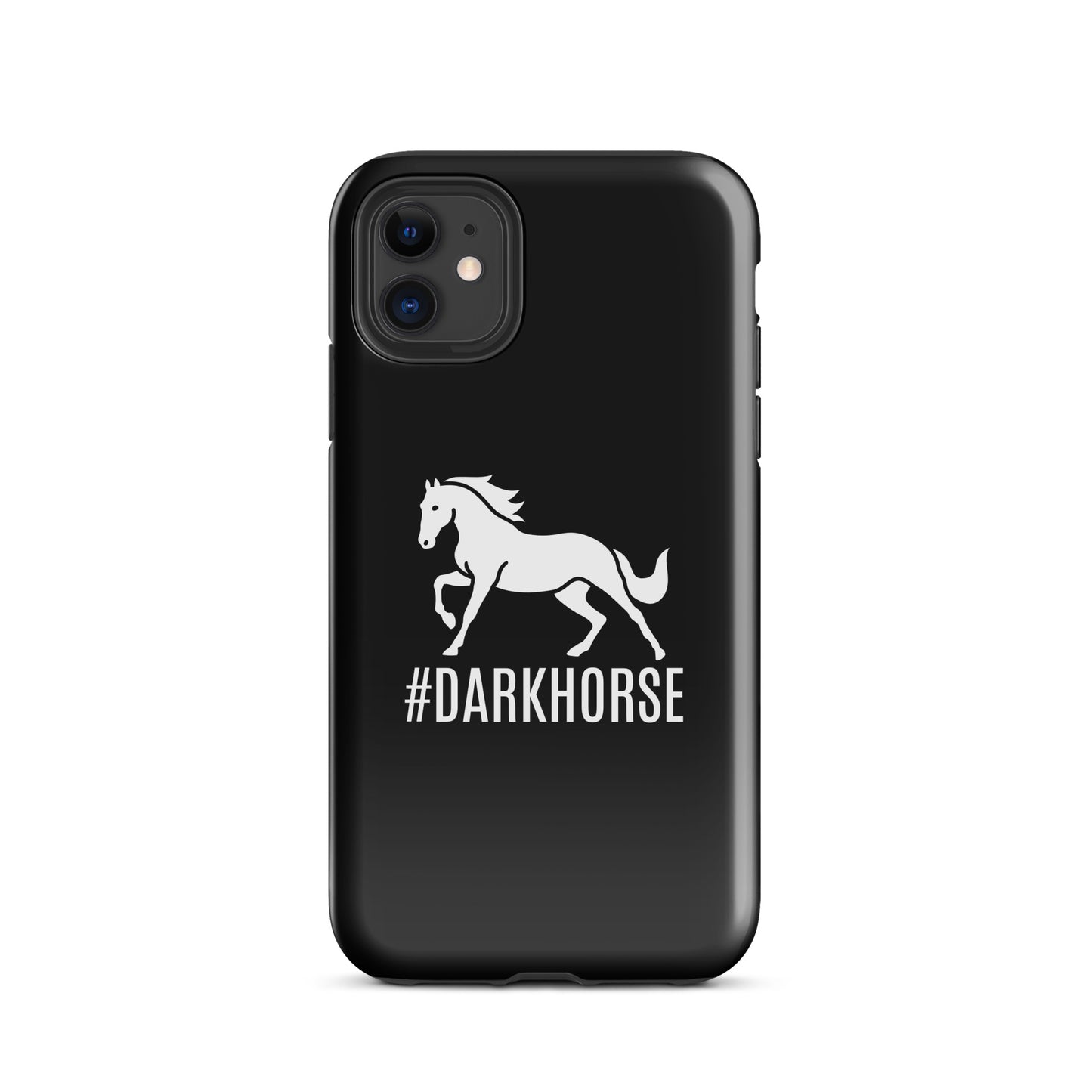 Tough Case for iPhone® "DARK HORSE" in Classic White on Basic Black