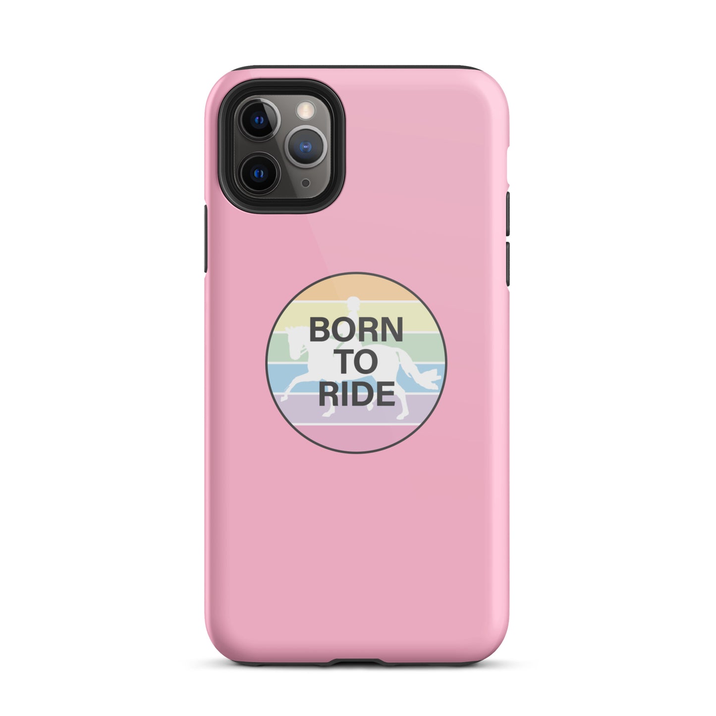 Tough Case for iPhone® "BORN TO RIDE" in Cotton Candy