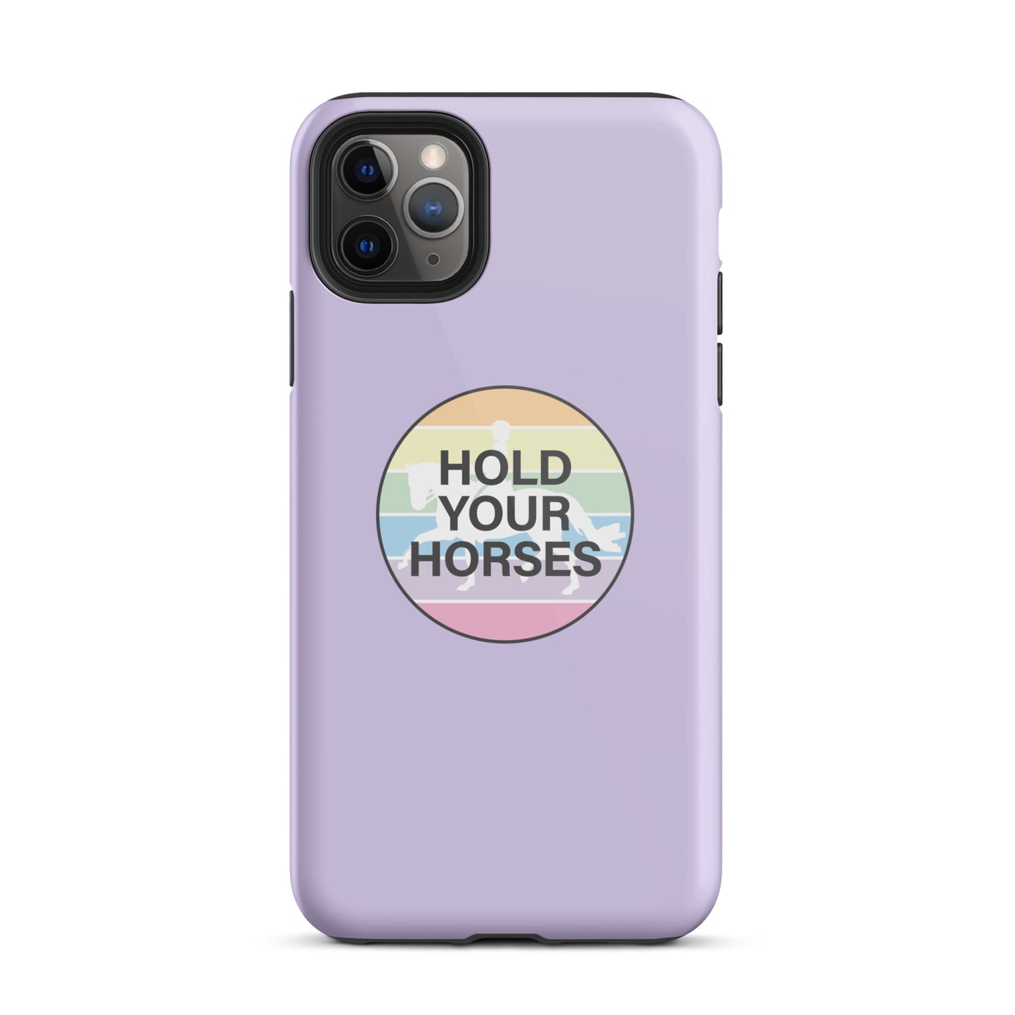 Tough Case for iPhone® "HOLD YOUR HORSES" in Grape Taffy