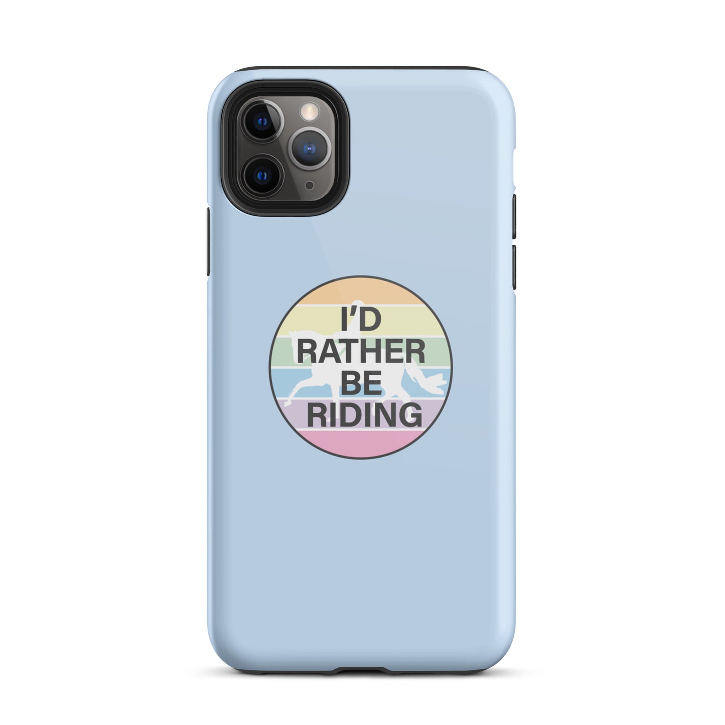 Tough Case for iPhone® "I'D RATHER BE RIDING" in Blue Bubblegum