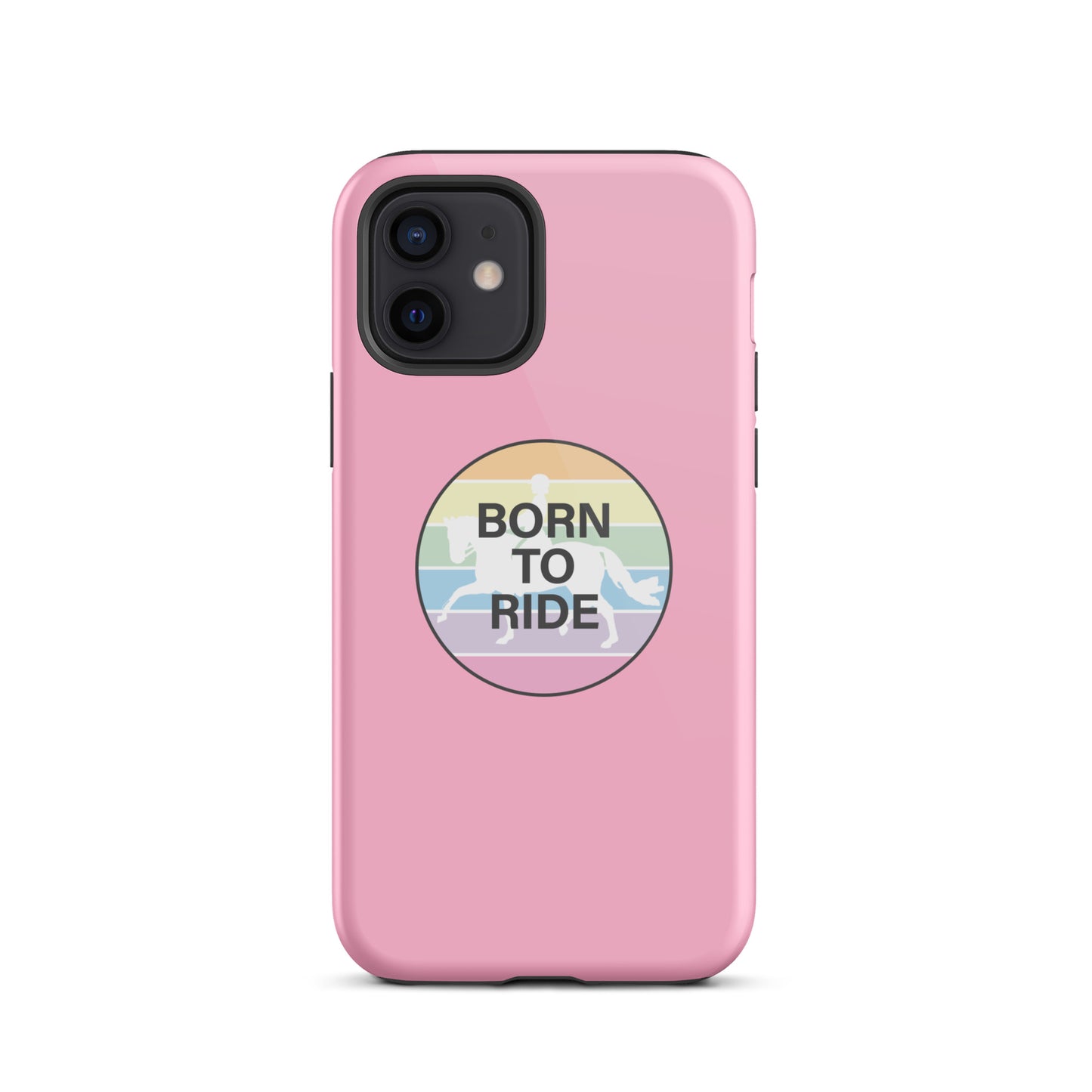 Tough Case for iPhone® "BORN TO RIDE" in Cotton Candy
