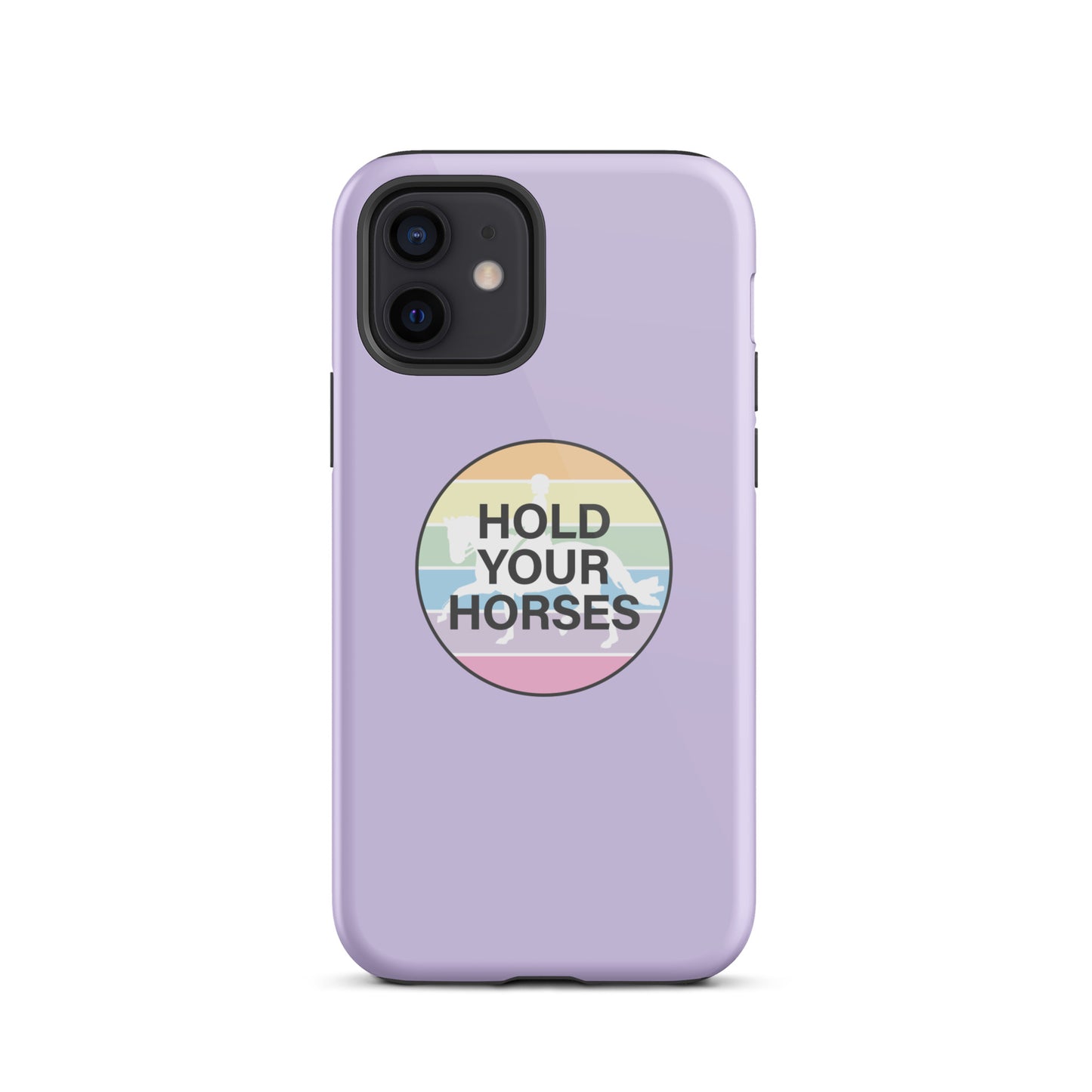 Tough Case for iPhone® "HOLD YOUR HORSES" in Grape Taffy
