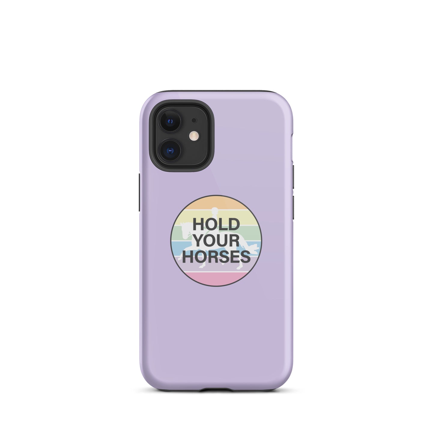 Tough Case for iPhone® "HOLD YOUR HORSES" in Grape Taffy