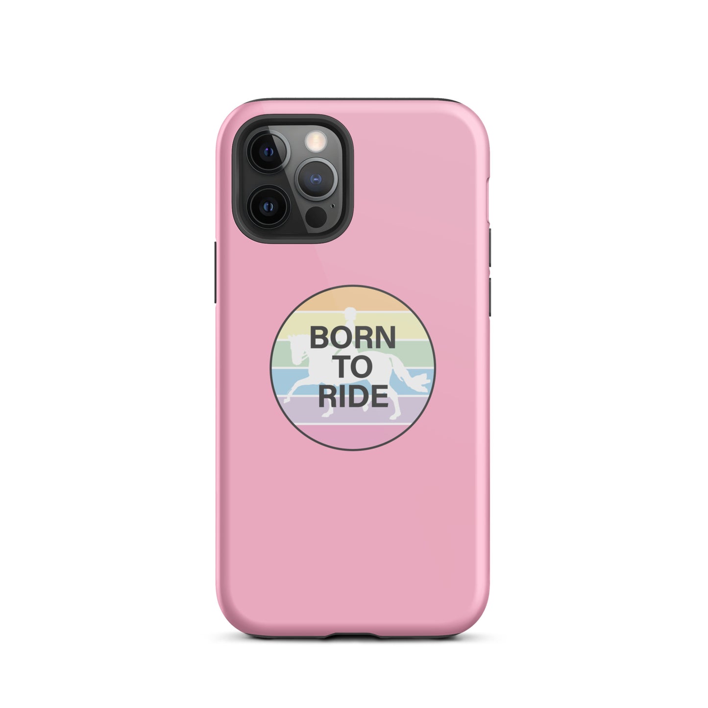 Tough Case for iPhone® "BORN TO RIDE" in Cotton Candy