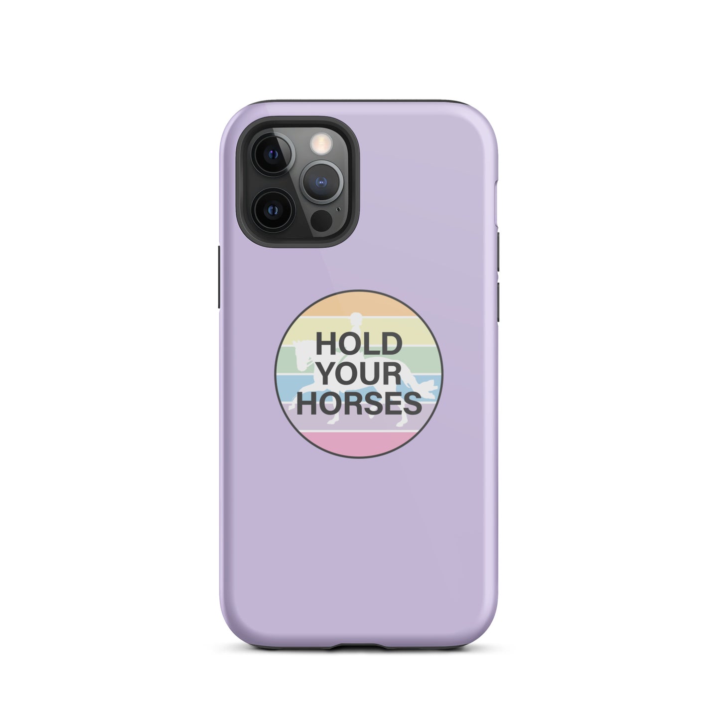 Tough Case for iPhone® "HOLD YOUR HORSES" in Grape Taffy