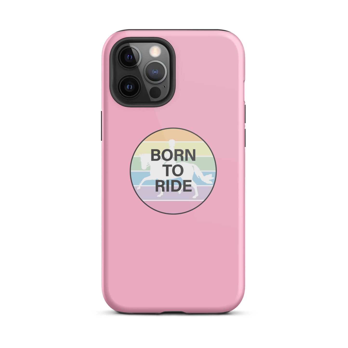 Tough Case for iPhone® "BORN TO RIDE" in Cotton Candy