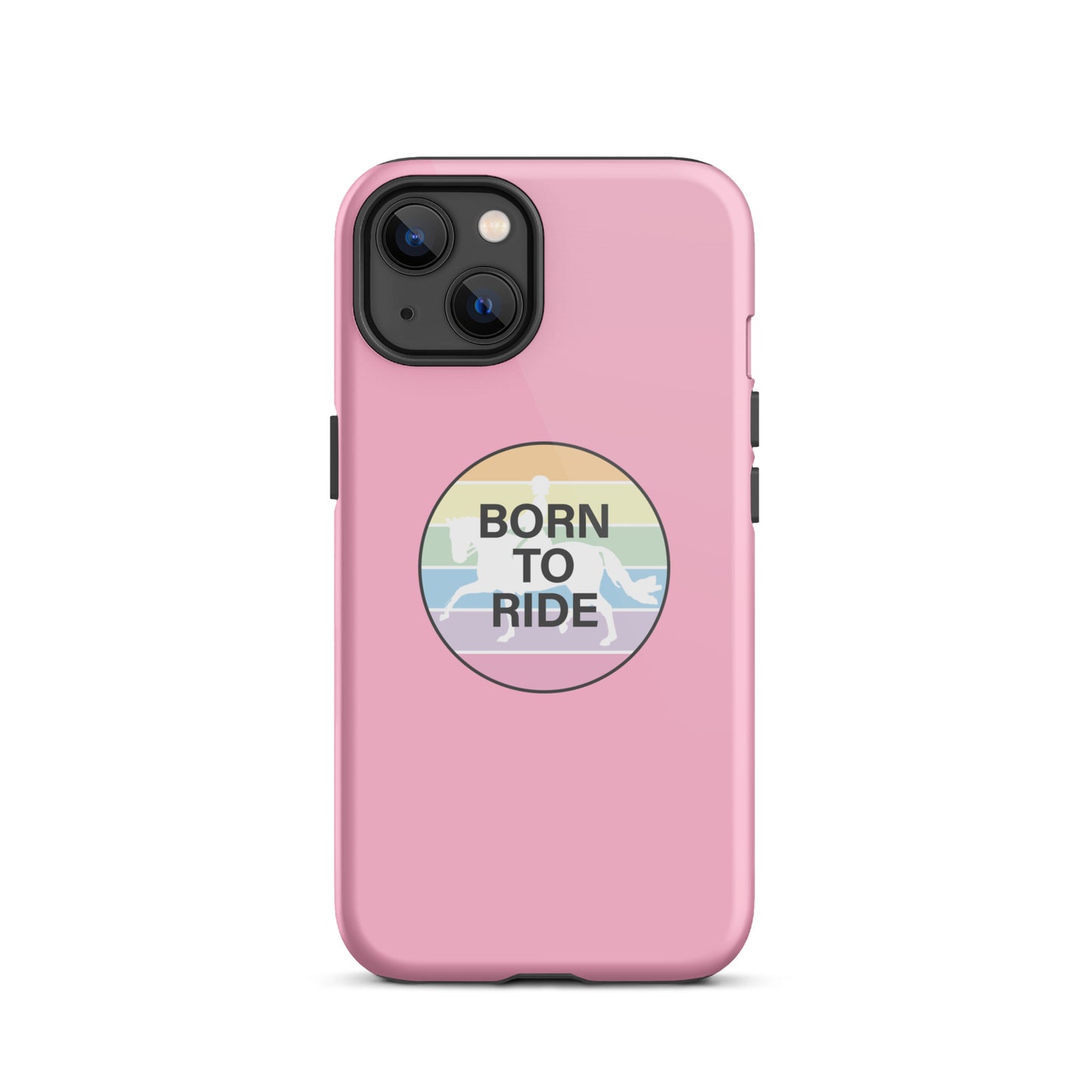 Tough Case for iPhone® "BORN TO RIDE" in Cotton Candy