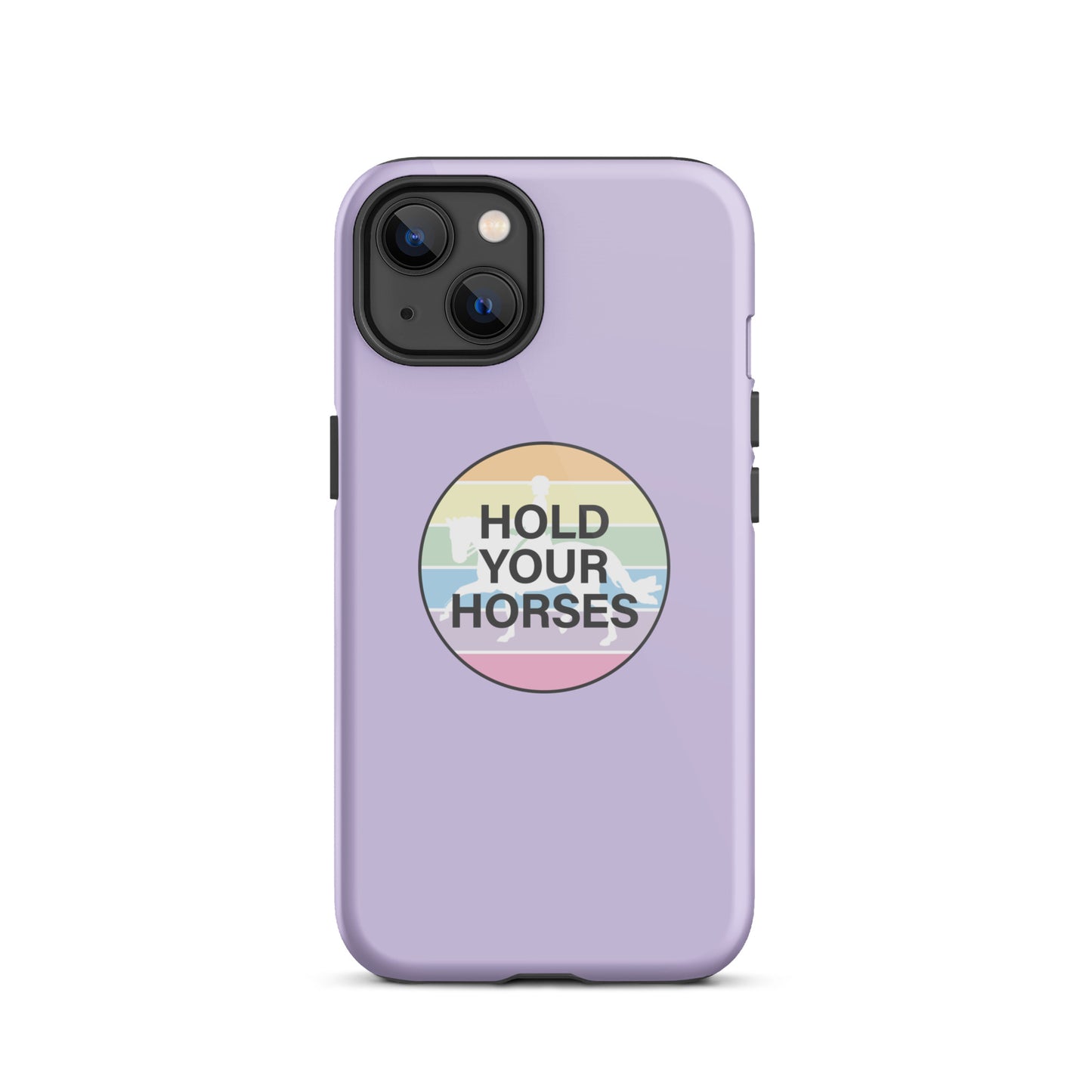 Tough Case for iPhone® "HOLD YOUR HORSES" in Grape Taffy
