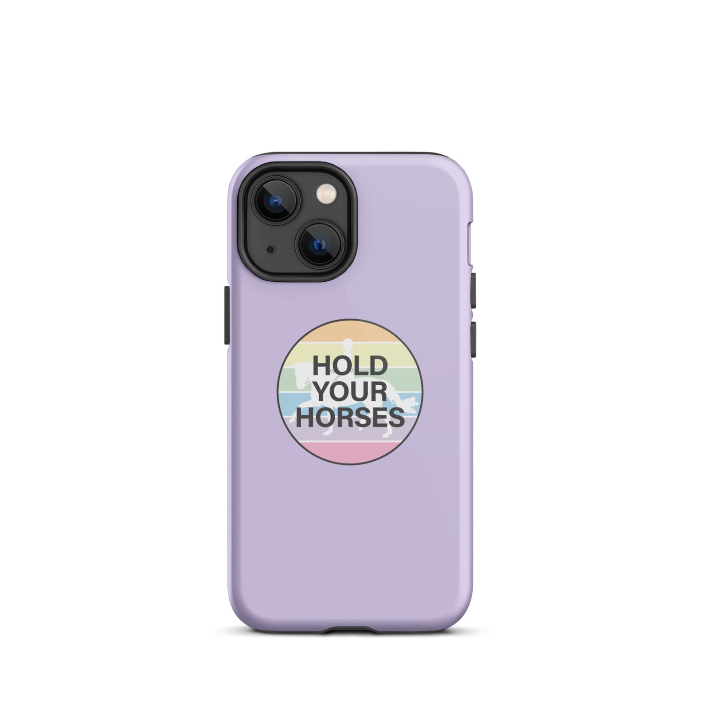 Tough Case for iPhone® "HOLD YOUR HORSES" in Grape Taffy