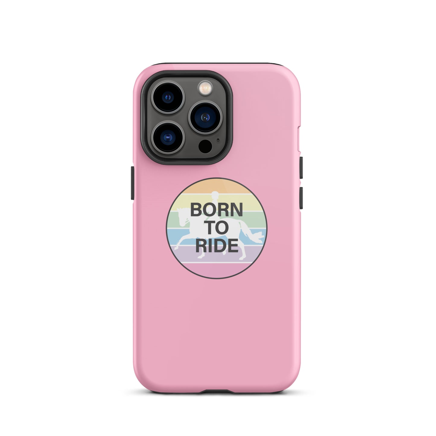 Tough Case for iPhone® "BORN TO RIDE" in Cotton Candy