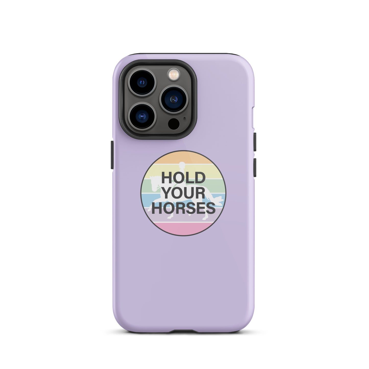 Tough Case for iPhone® "HOLD YOUR HORSES" in Grape Taffy