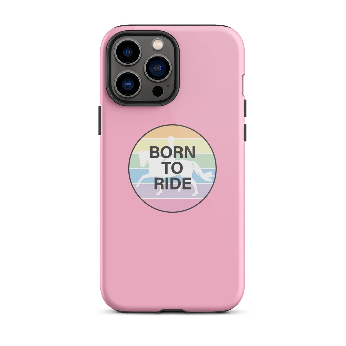 Tough Case for iPhone® "BORN TO RIDE" in Cotton Candy