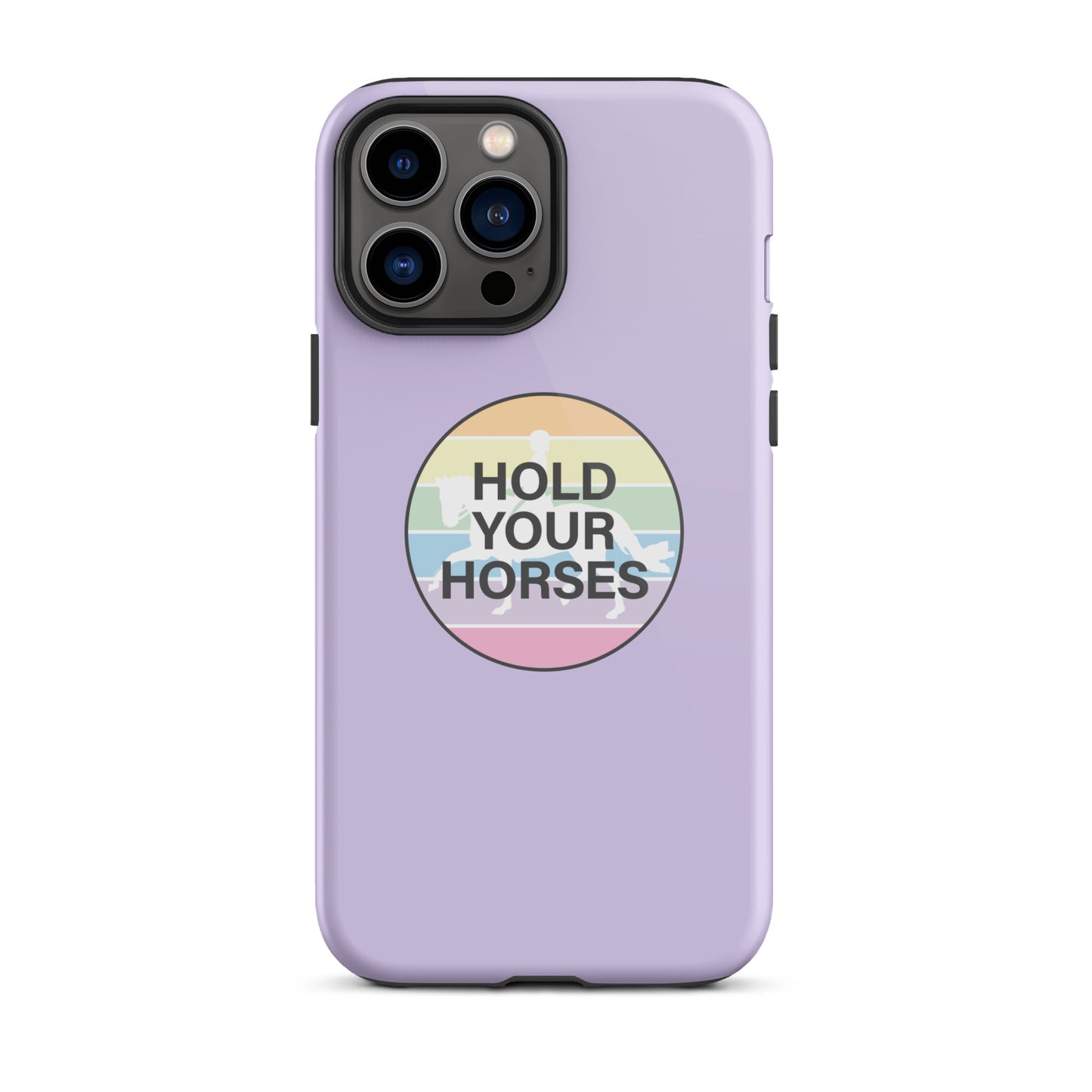 Tough Case for iPhone® "HOLD YOUR HORSES" in Grape Taffy