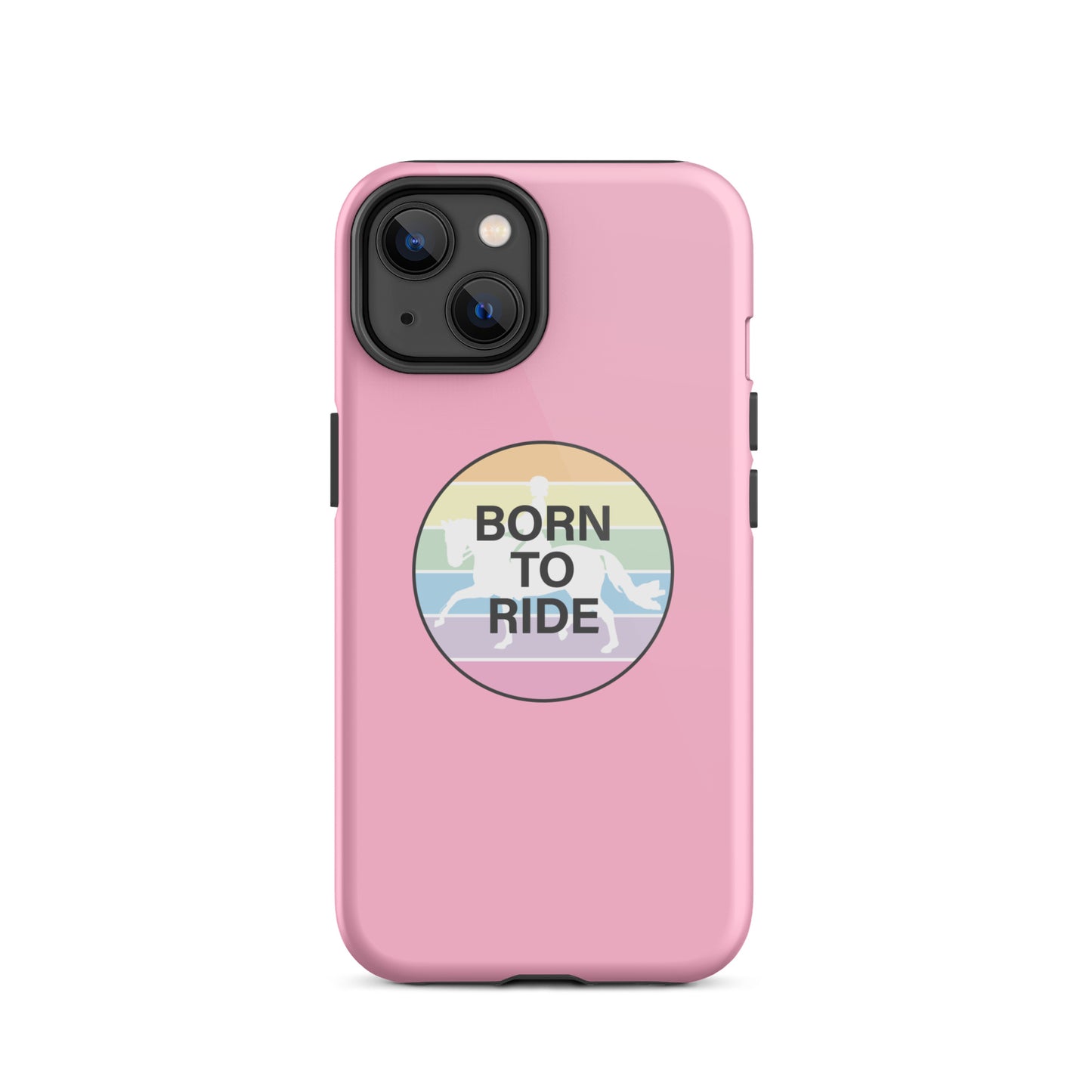 Tough Case for iPhone® "BORN TO RIDE" in Cotton Candy