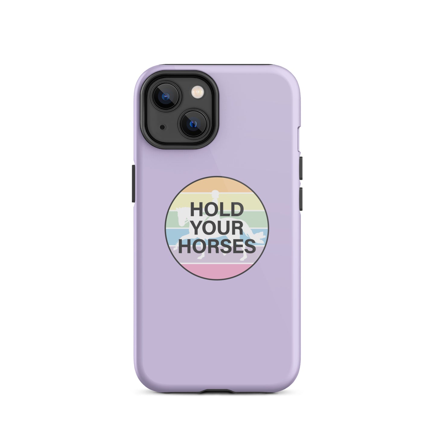 Tough Case for iPhone® "HOLD YOUR HORSES" in Grape Taffy