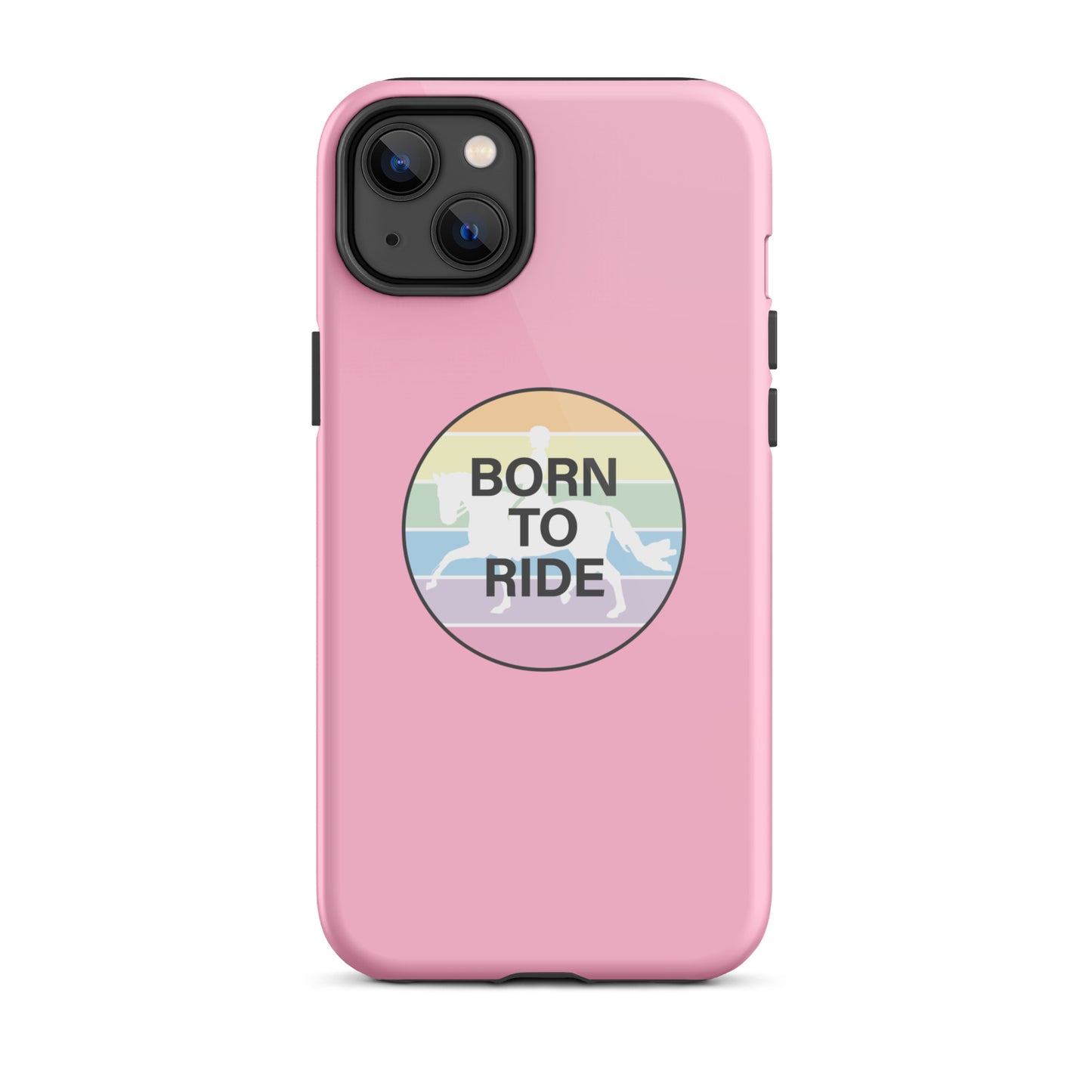Tough Case for iPhone® "BORN TO RIDE" in Cotton Candy