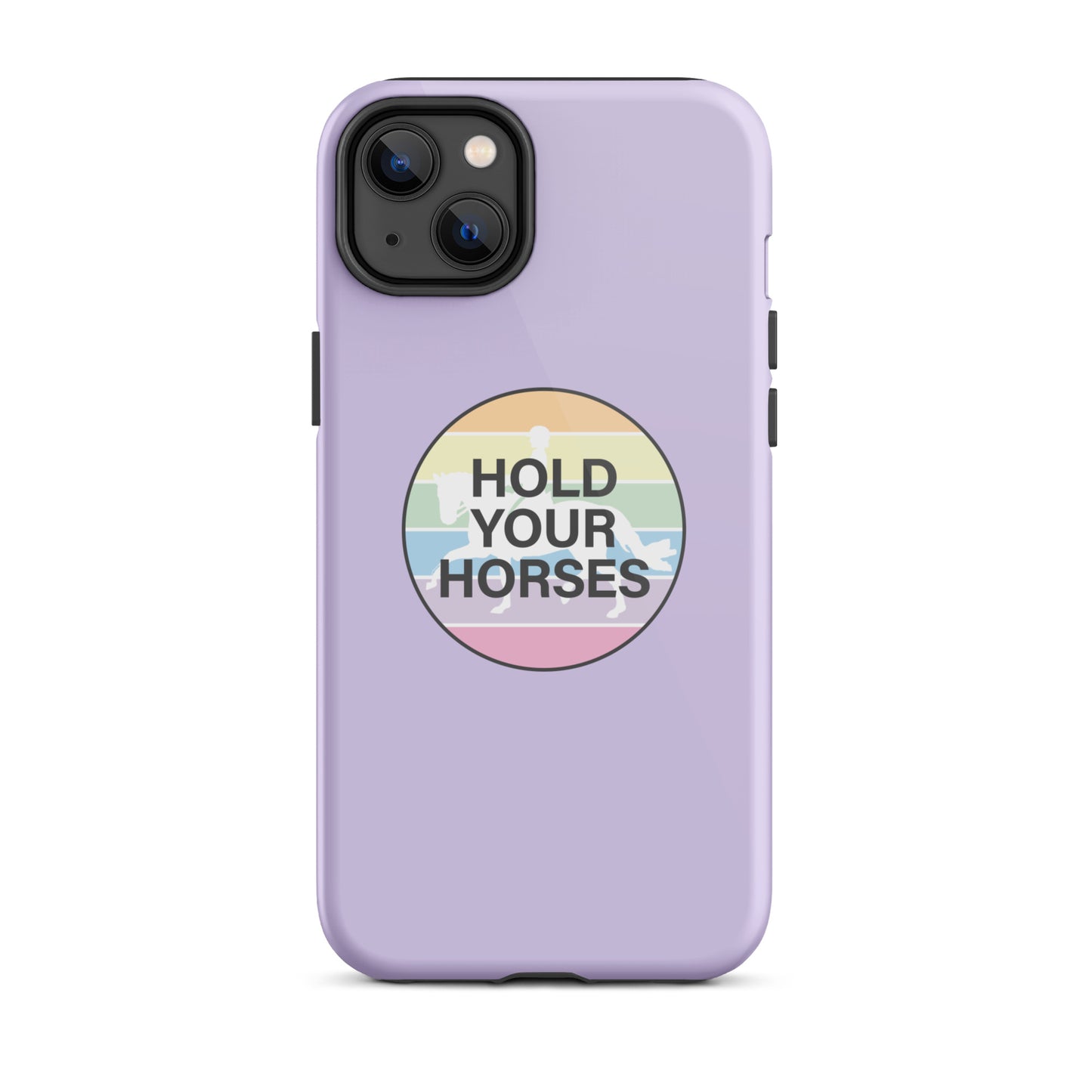 Tough Case for iPhone® "HOLD YOUR HORSES" in Grape Taffy