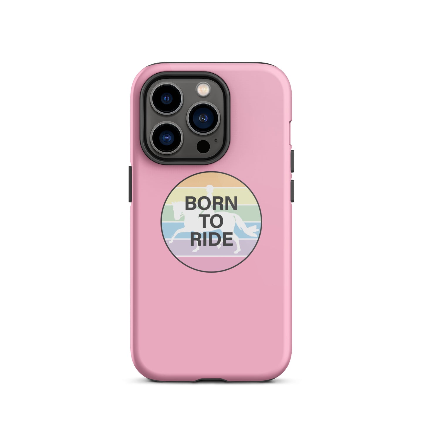 Tough Case for iPhone® "BORN TO RIDE" in Cotton Candy