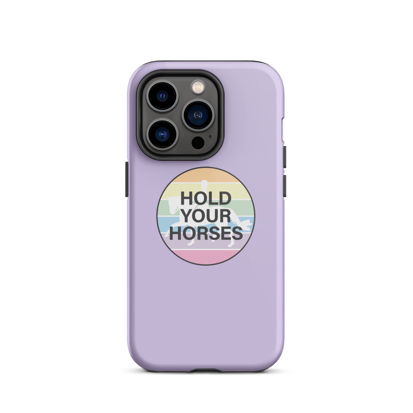 Tough Case for iPhone® "HOLD YOUR HORSES" in Grape Taffy