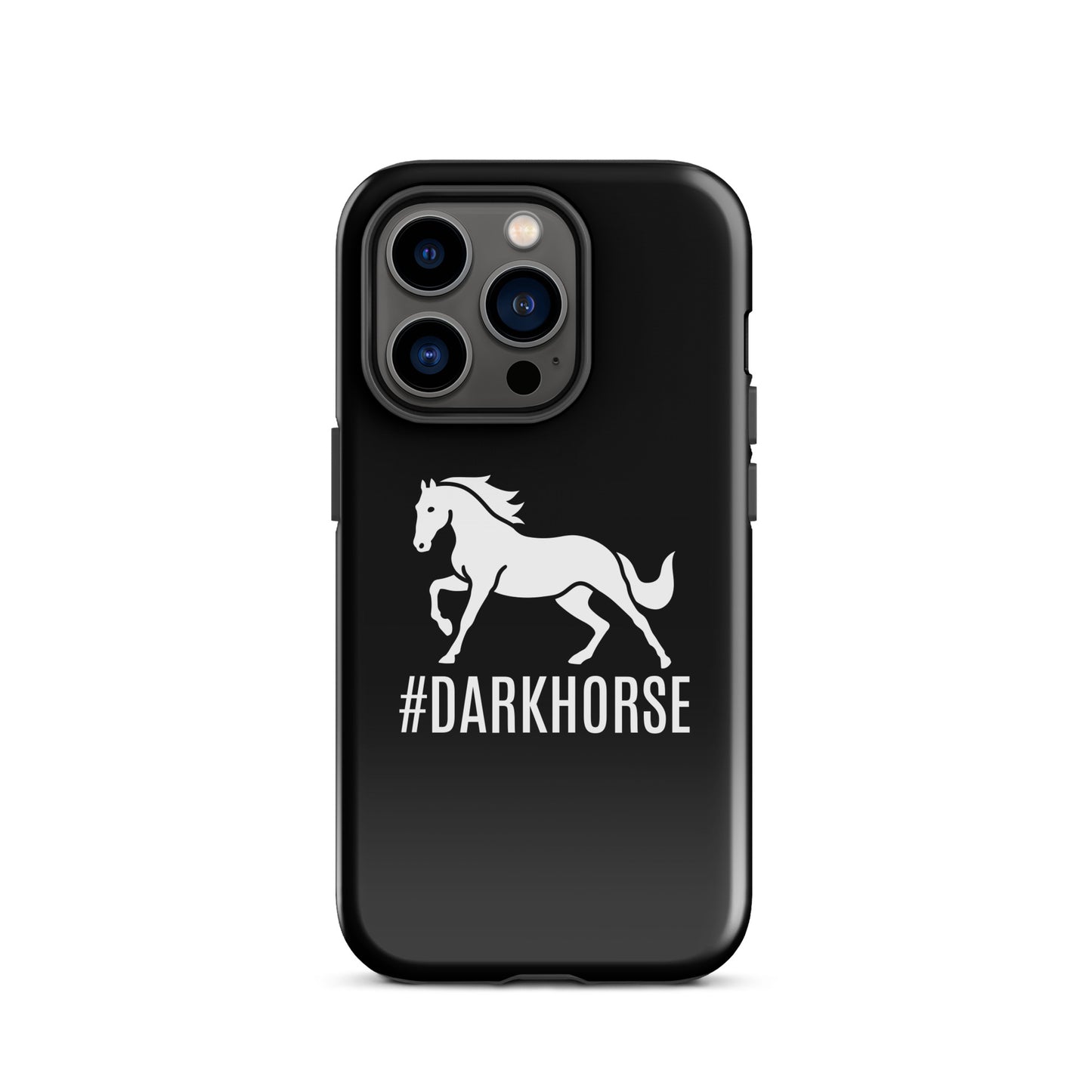 Tough Case for iPhone® "DARK HORSE" in Classic White on Basic Black