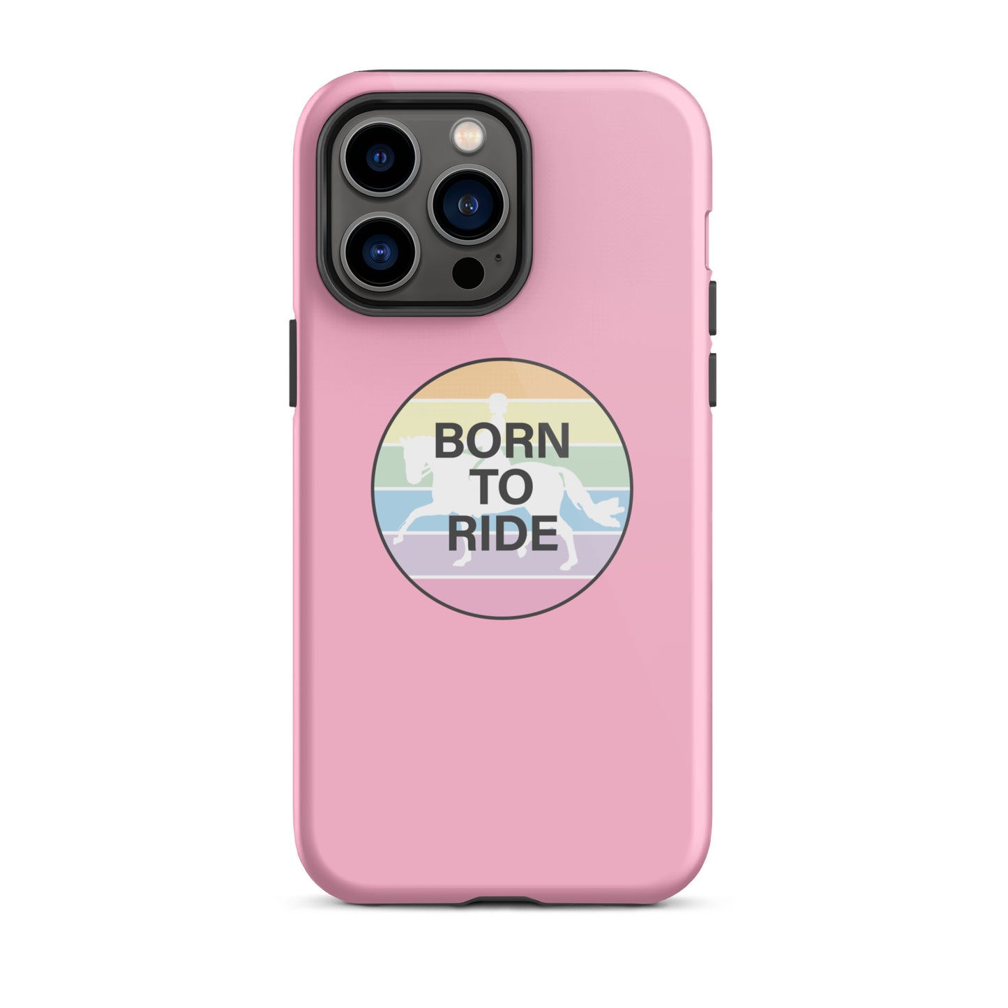 Tough Case for iPhone® "BORN TO RIDE" in Cotton Candy