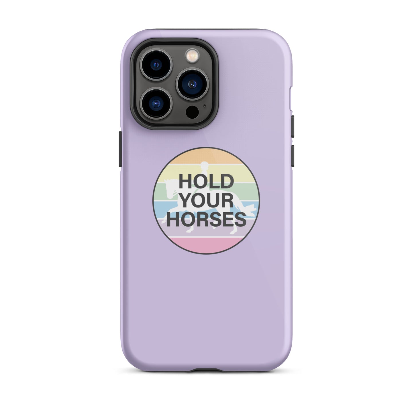 Tough Case for iPhone® "HOLD YOUR HORSES" in Grape Taffy