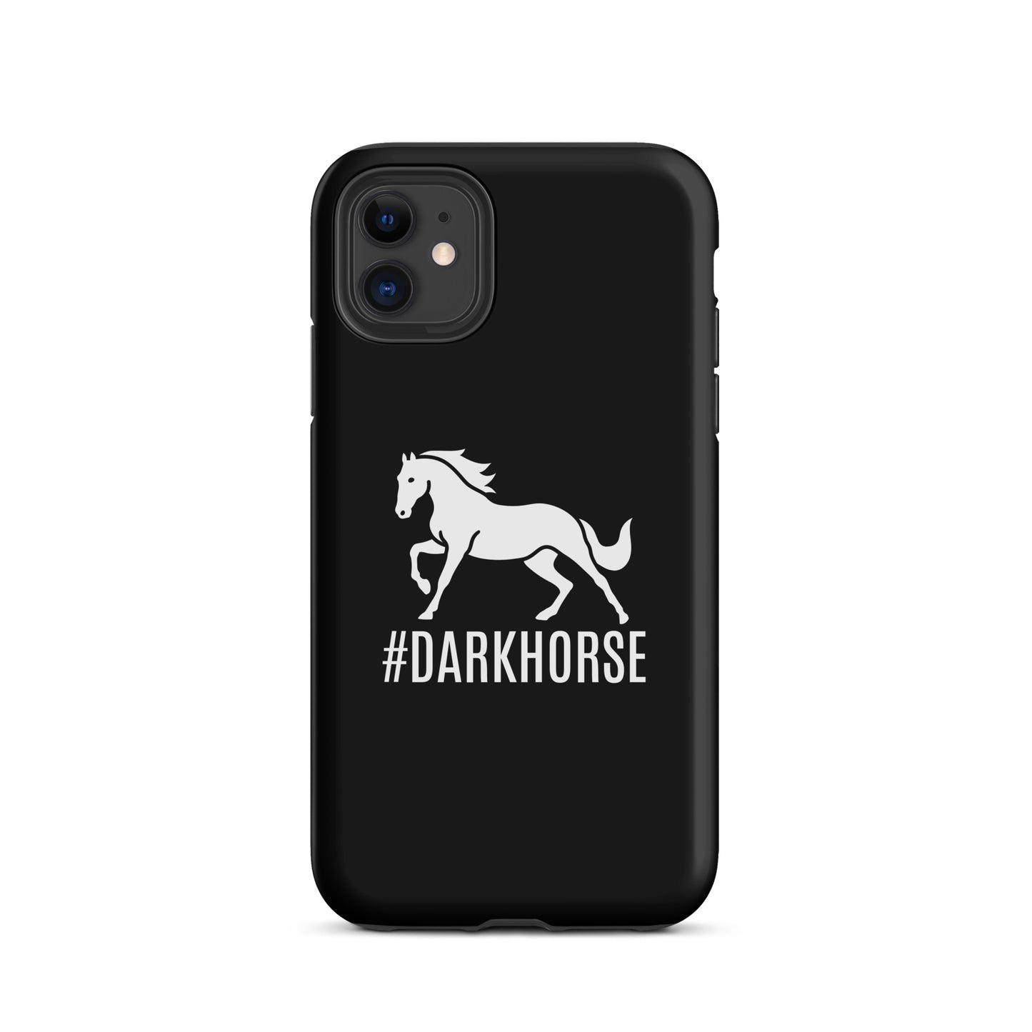 Tough Case for iPhone® "DARK HORSE" in Classic White on Basic Black