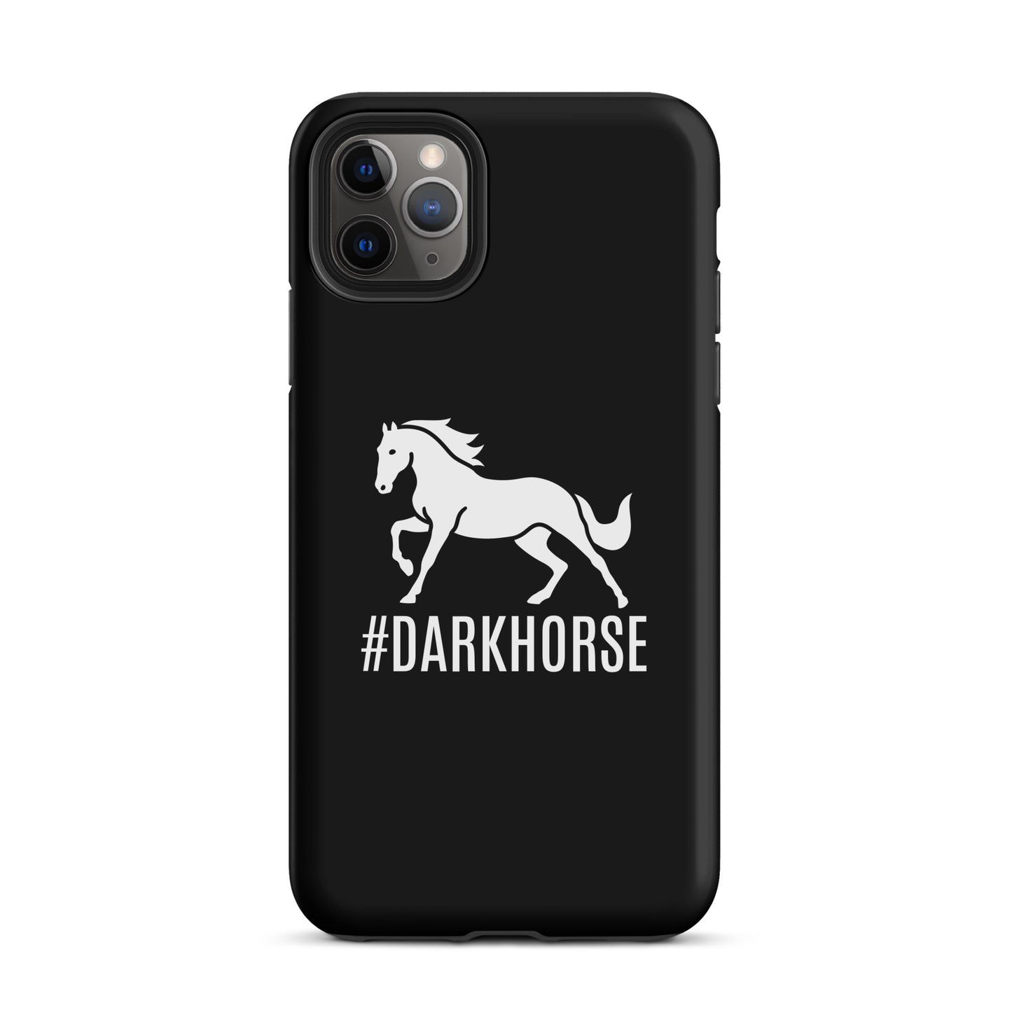 Tough Case for iPhone® "DARK HORSE" in Classic White on Basic Black
