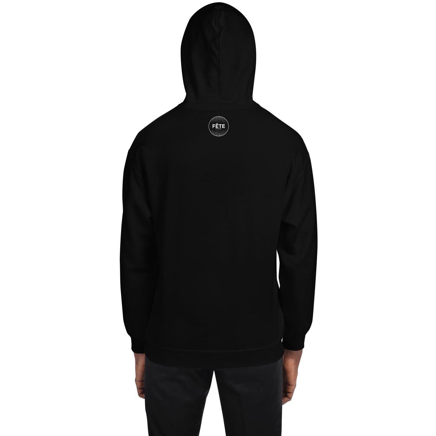 Adult Traditional Hoodie "DEER POINTE PARK" Embroidered in Basic Black & Old Gold on Classic White
