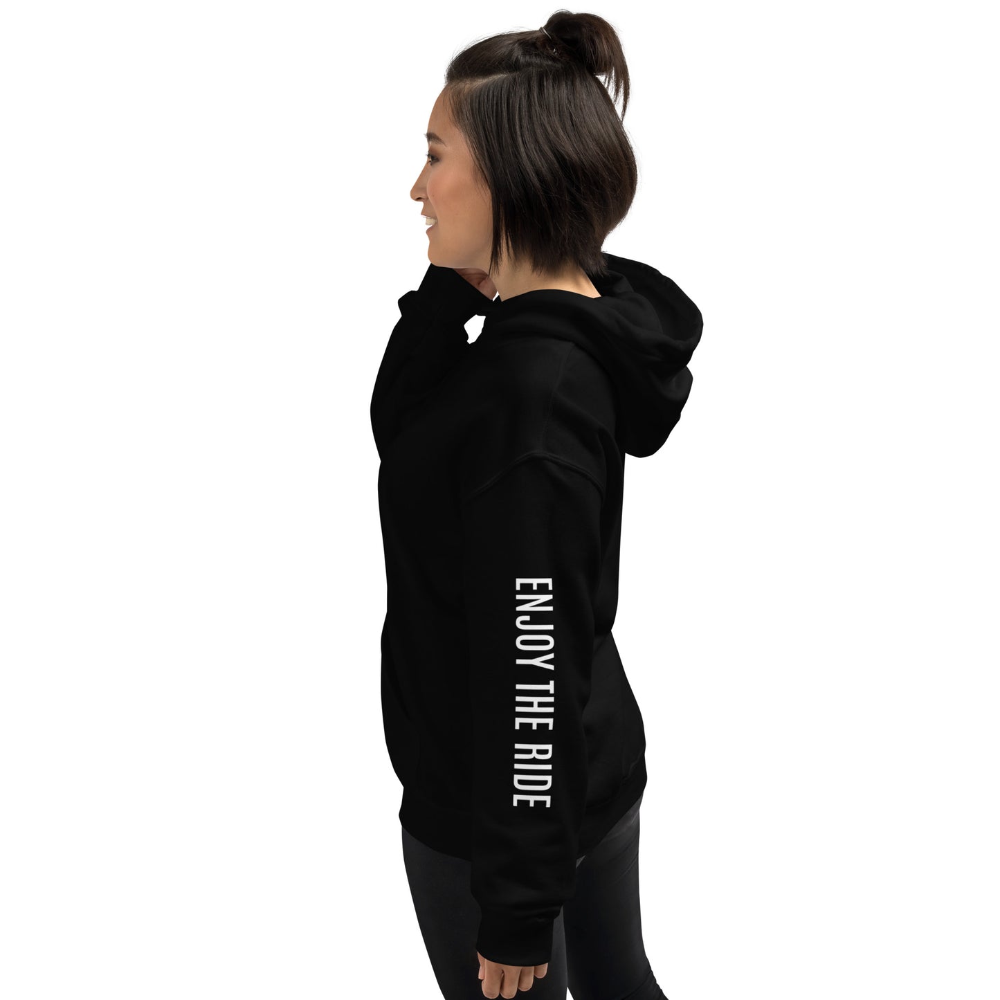 Adult Traditional Hoodie "LIFE IS A JOURNEY" Equestrian in Classic White on Basic Black, French Navy or Storm Grey