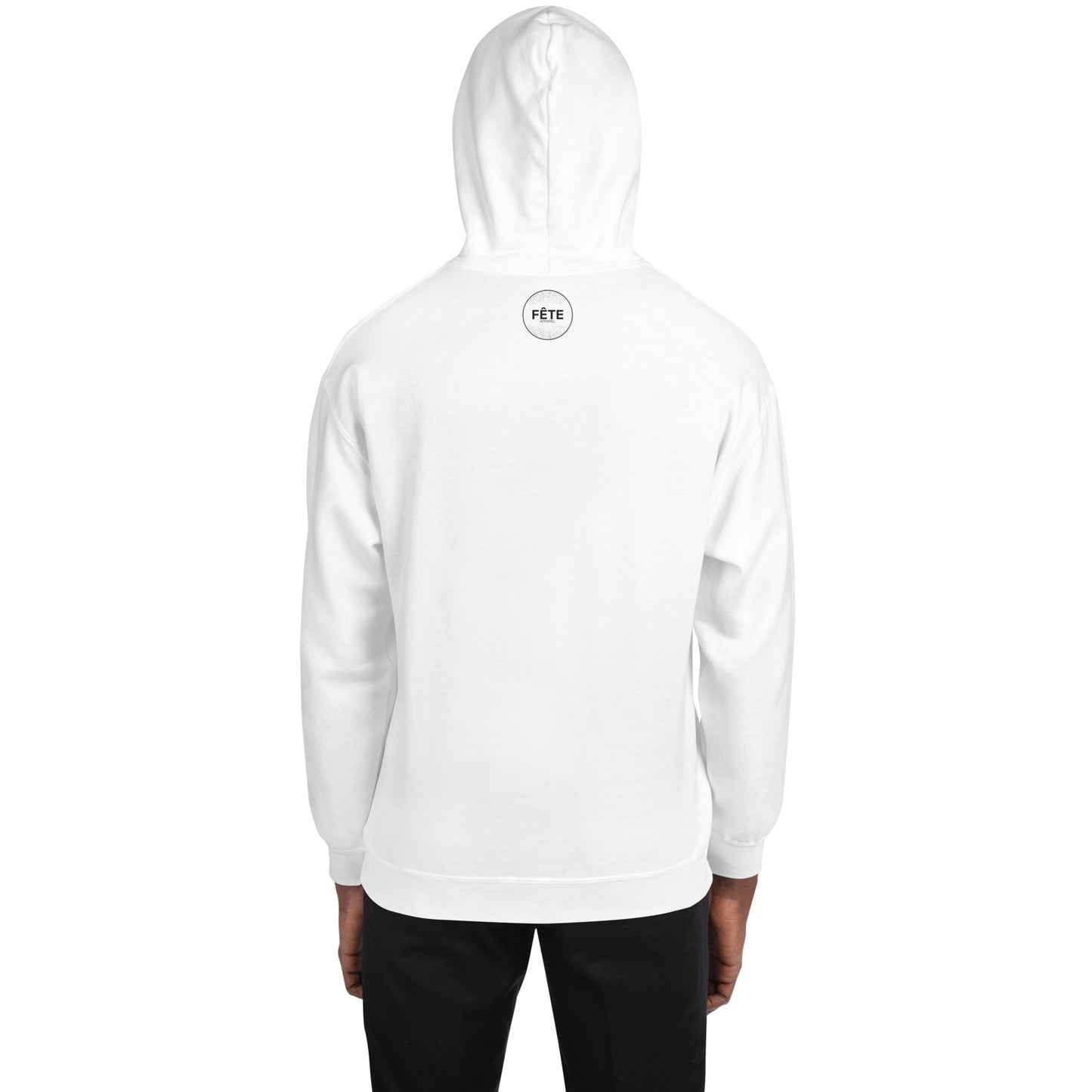 Adult Traditional Hoodie "SOLACE STABLES" Embroidered in Basic Black on Classic White Version 2