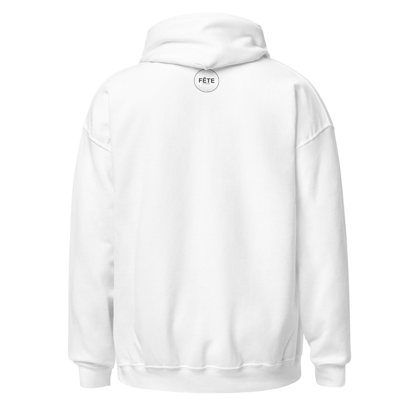 Adult Traditional Hoodie "DEER POINTE PARK" Embroidered in Basic Black & Old Gold on Classic White