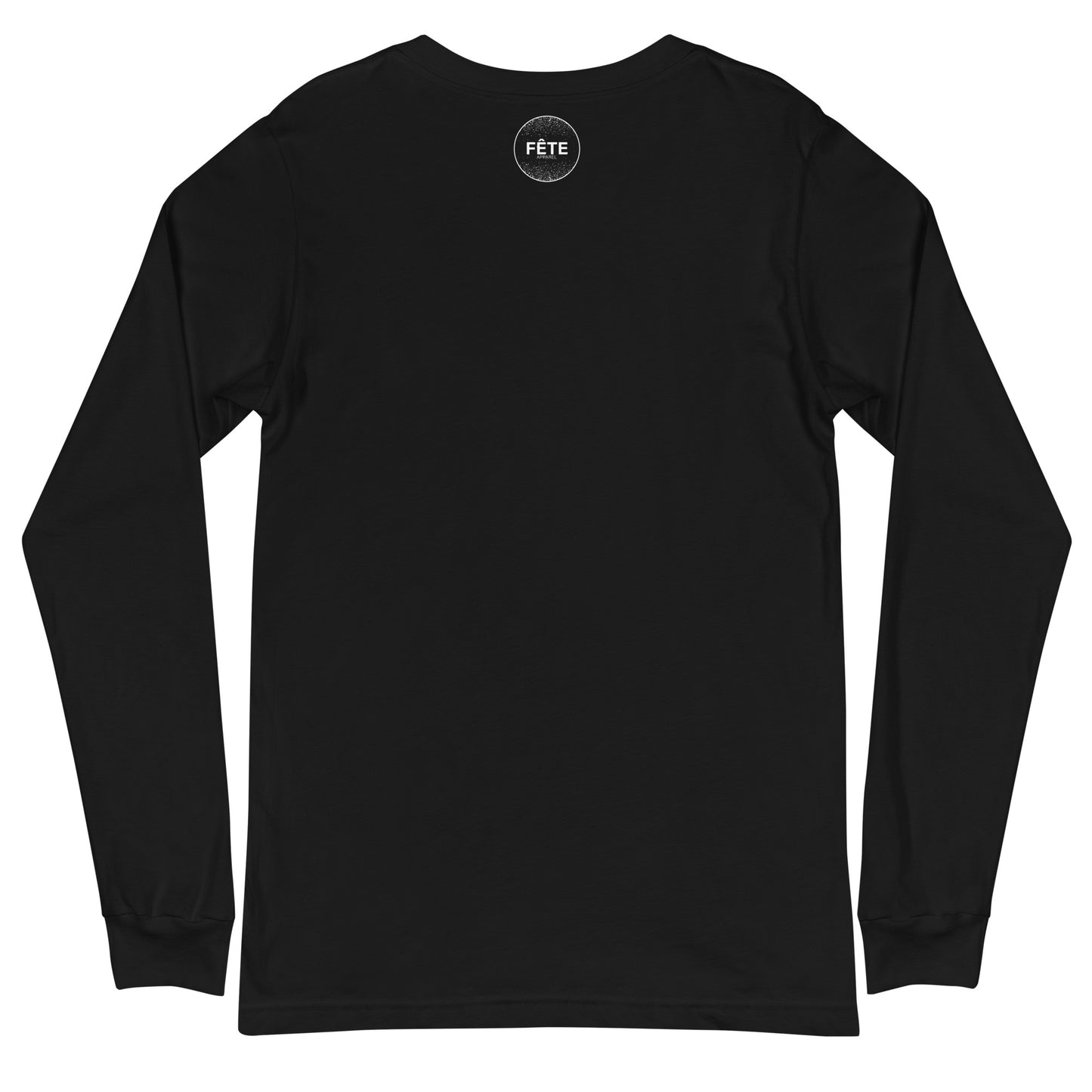 Adult Long-Sleeved Shirt "DEER POINTE PARK" Embroidered in Classic White & Old Gold on Basic Black