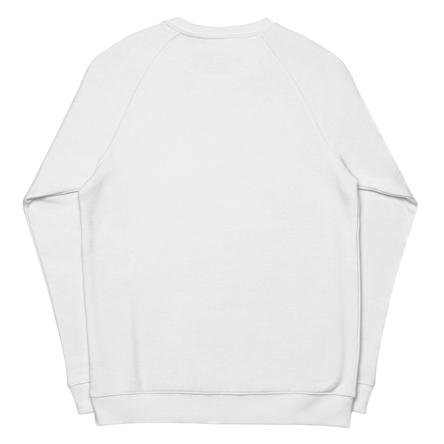 Adult Raglan Sweatshirt "VODKA. WATER FOR FUN PEOPLE" in Blue Bubblegum & Storm Grey on Classic White