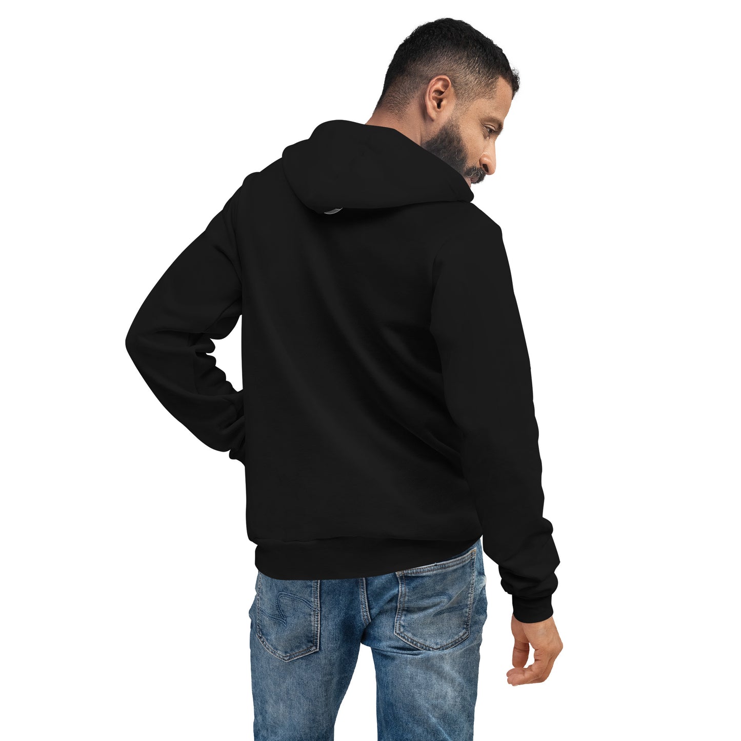 Adult Hoodie "RINGLEADER" Dressage Arena in Classic White on Basic Black