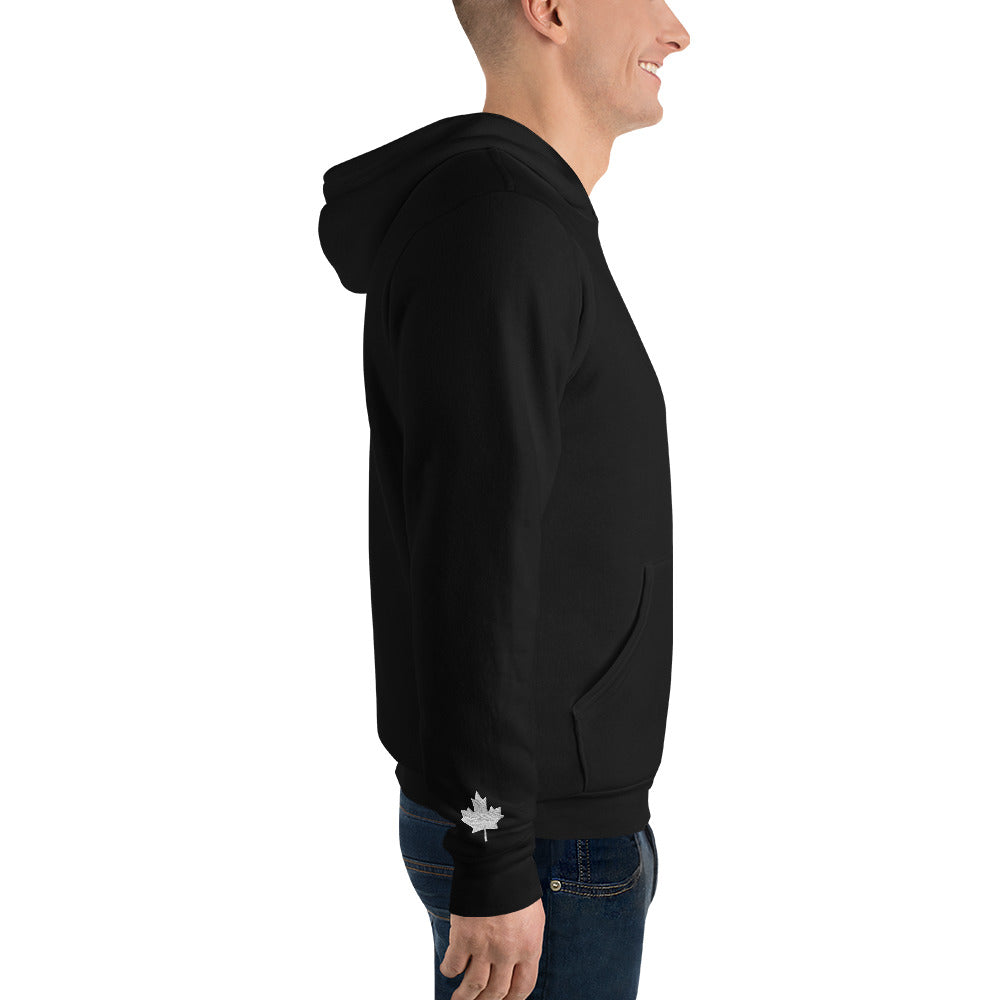 Adult Hoodie "GOOD TYME STABLES" Embroidered in Classic White on Basic Black, Navy Heather or Spruce Heather with Custom Wrist Accents