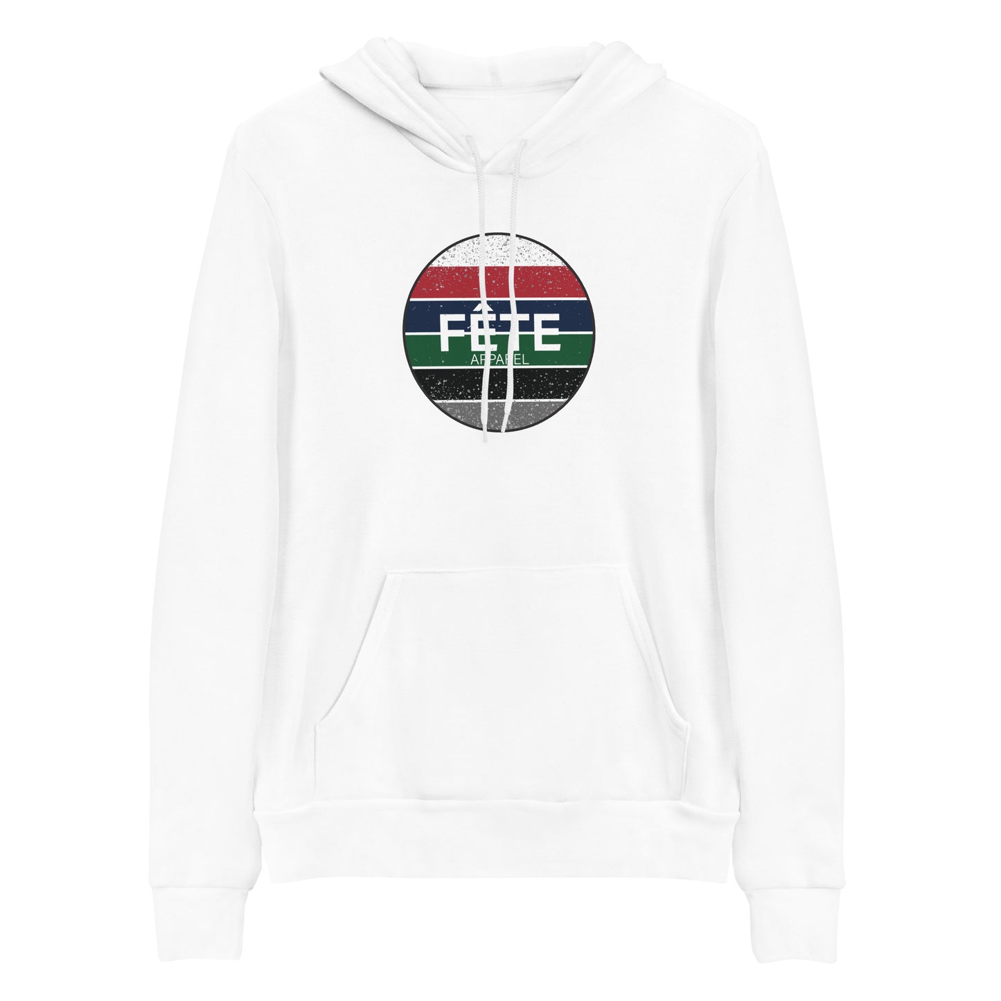Adult Hoodie "FÊTE" Logo in Francis XI Colours on Classic White or Basic Black