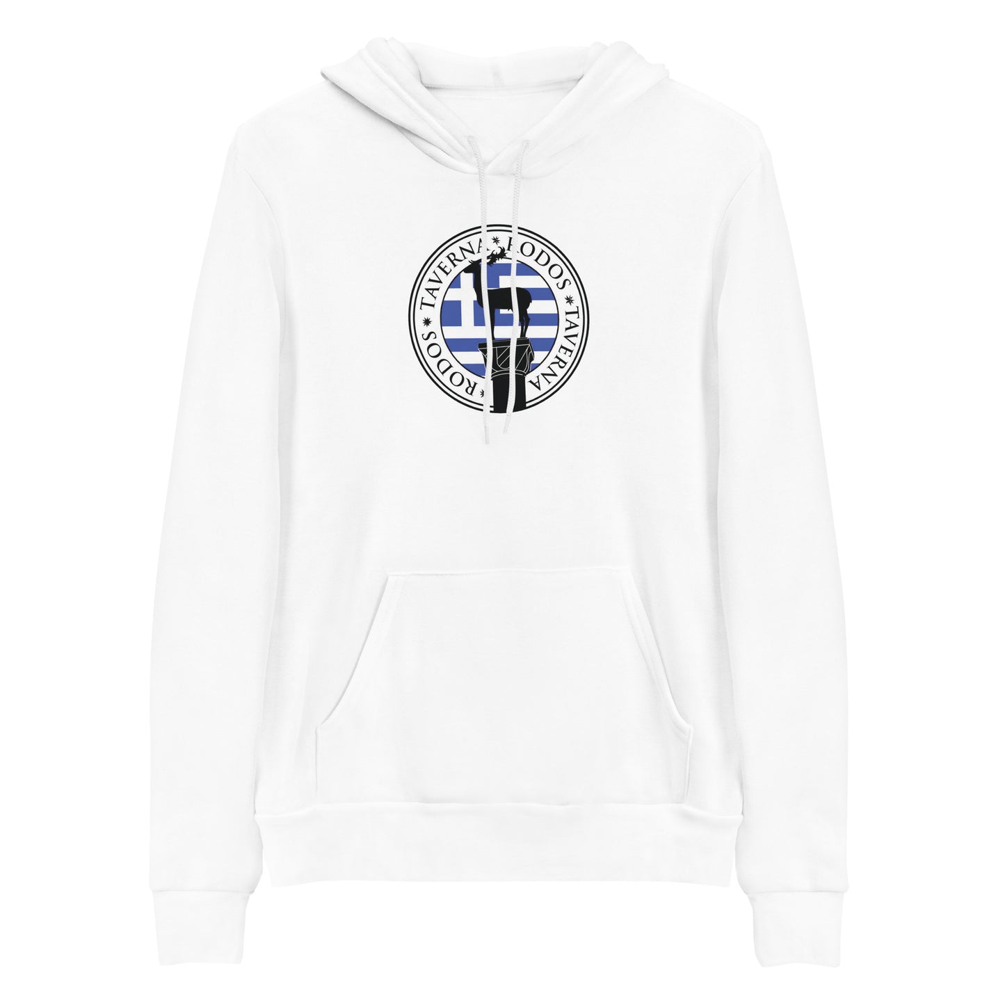 Adult Hoodie "TAVERNA RODOS" on Classic White