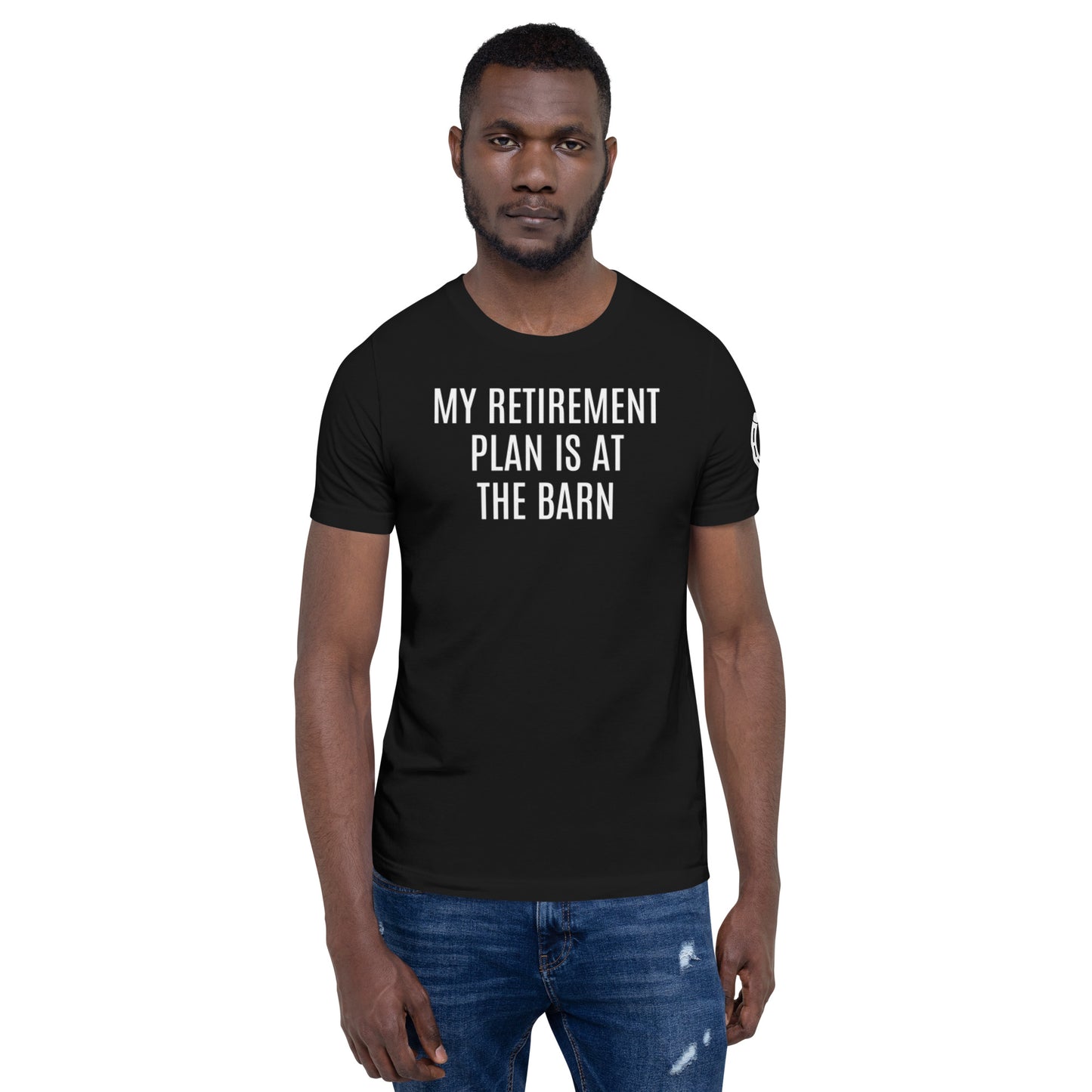 Men's T-Shirt "RETIREMENT PLAN" in Basic Black, French Navy, Canadian Red, Racing Green or Storm Grey