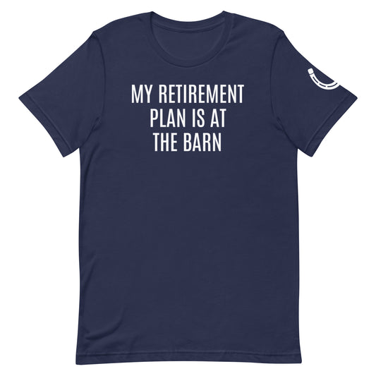 Men's T-Shirt "RETIREMENT PLAN" in Basic Black, French Navy, Canadian Red, Racing Green or Storm Grey