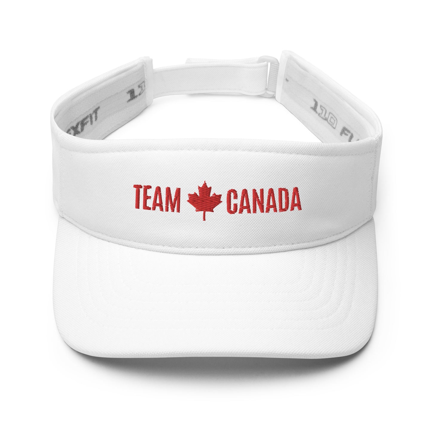 Visor "TEAM CANADA" Embroidered in Barn Red on Classic White
