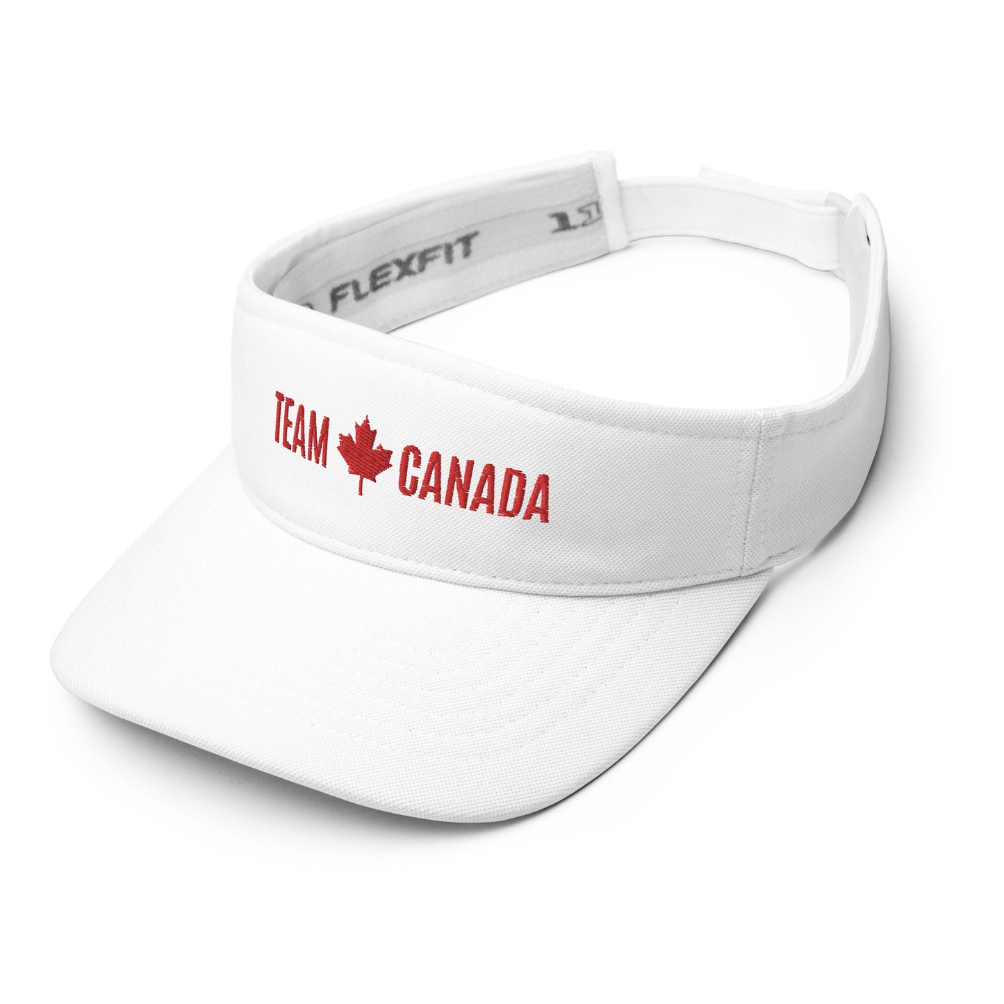 Visor "TEAM CANADA" Embroidered in Barn Red on Classic White