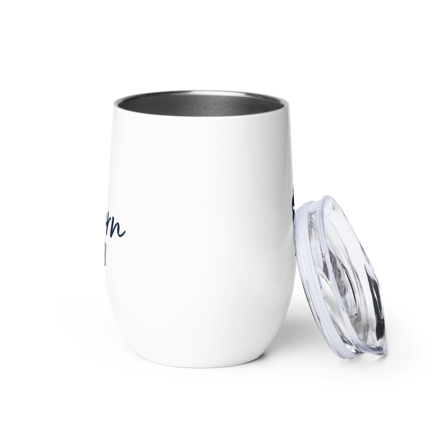 Short Tumbler "BARN DAD" in French Navy & Storm Grey on Classic White