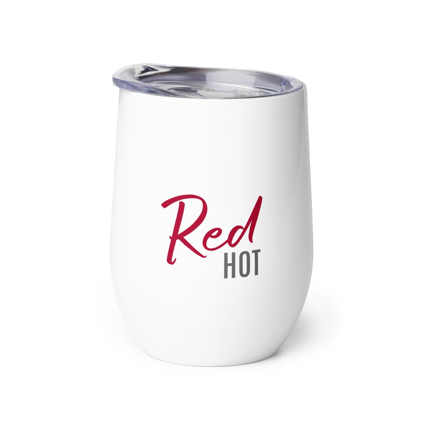 Short Tumbler "RED HOT" in Barn Red & Storm Grey on Classic White