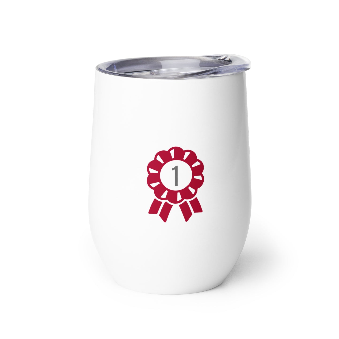 Short Tumbler "SHOW MOM" in Barn Red & Storm Grey on Classic White