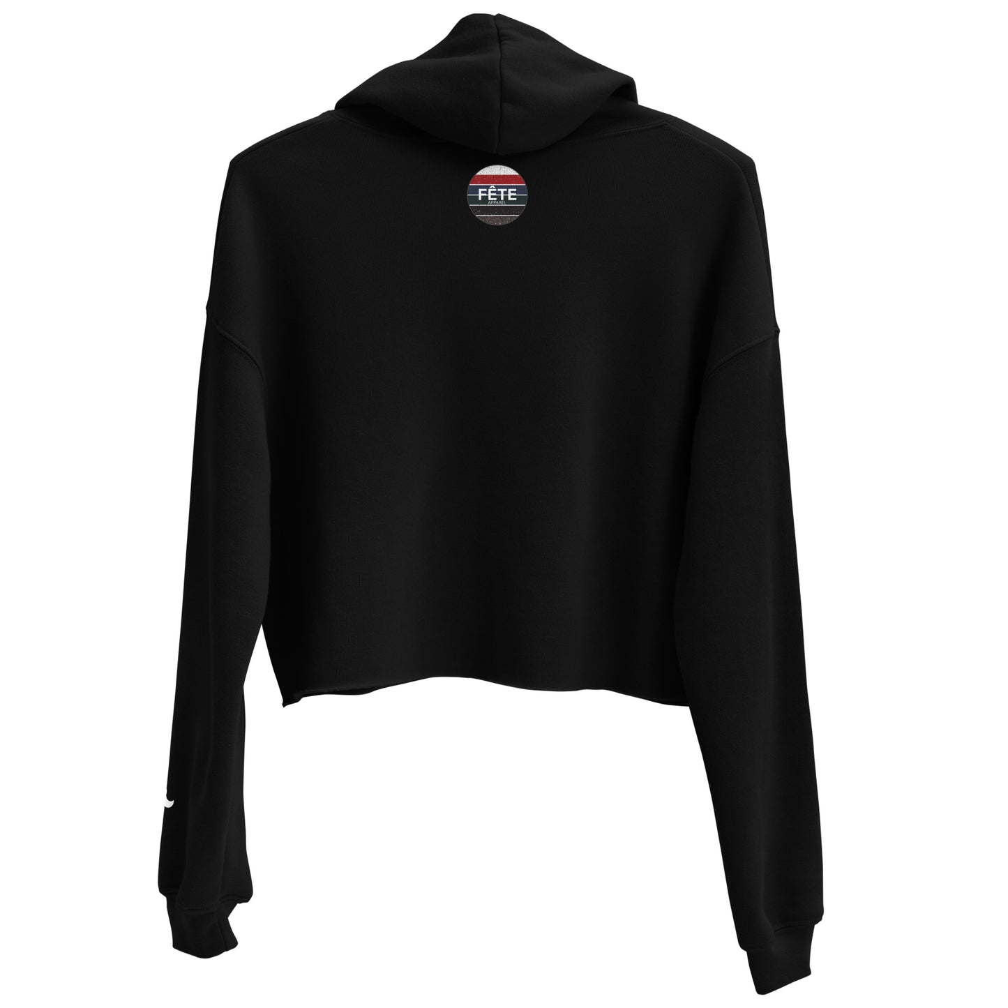 Women's Cropped Hoodie "YEEHAW" in Classic White on Basic Black or Storm Grey