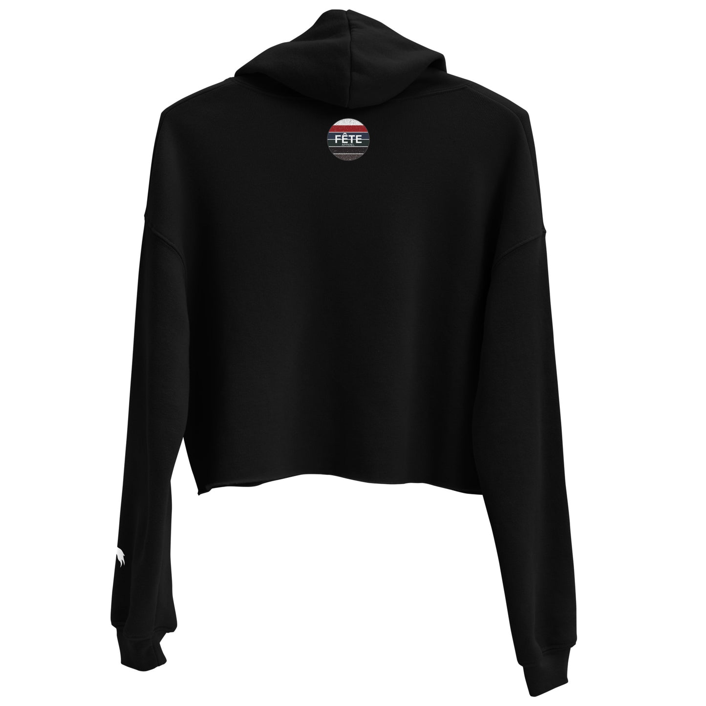 Women's Cropped Hoodie "LIFE IS GOOD" in Classic White on Basic Black or Storm Grey