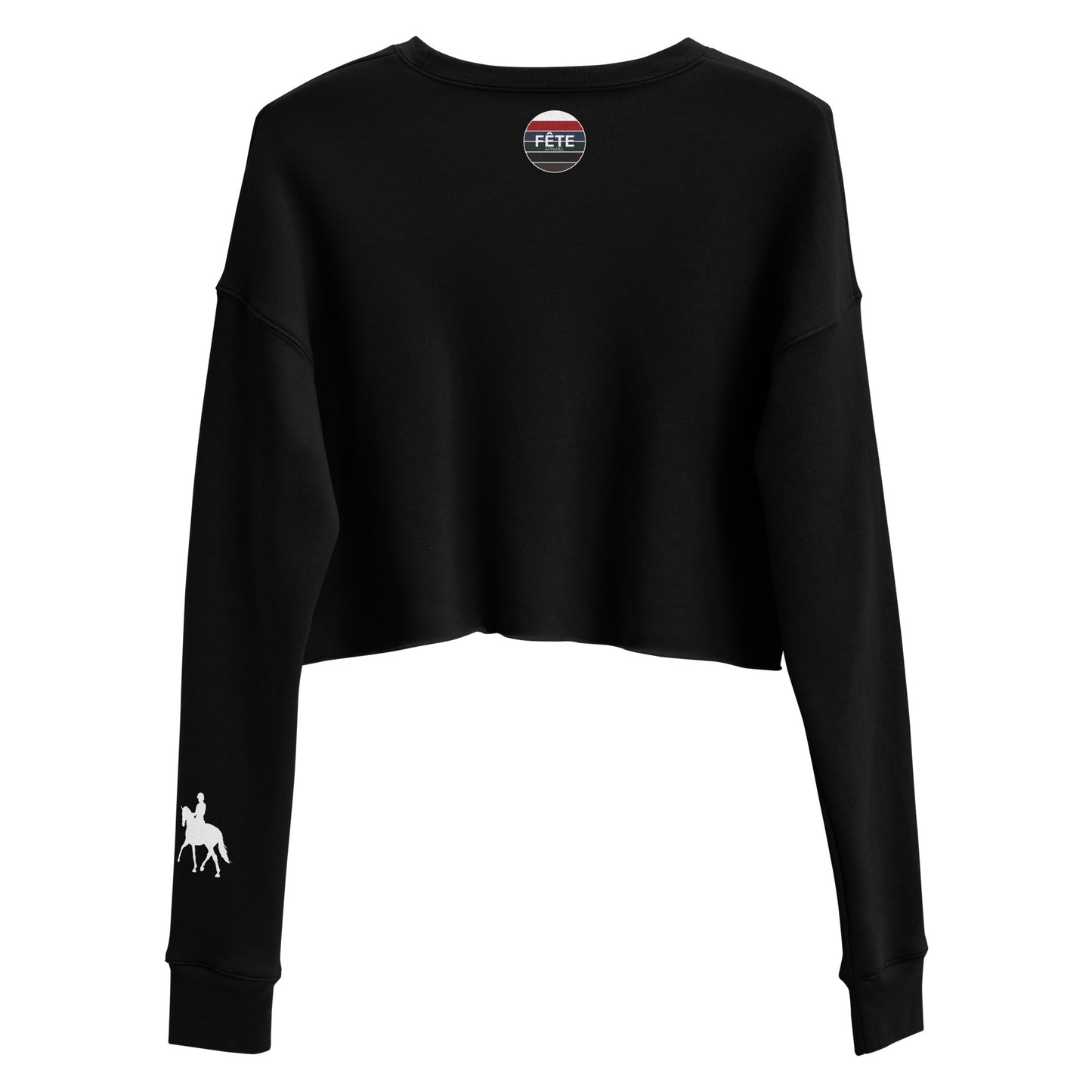Women's Cropped Sweatshirt "SHOW MOM" in Classic White on Basic Black or French Navy