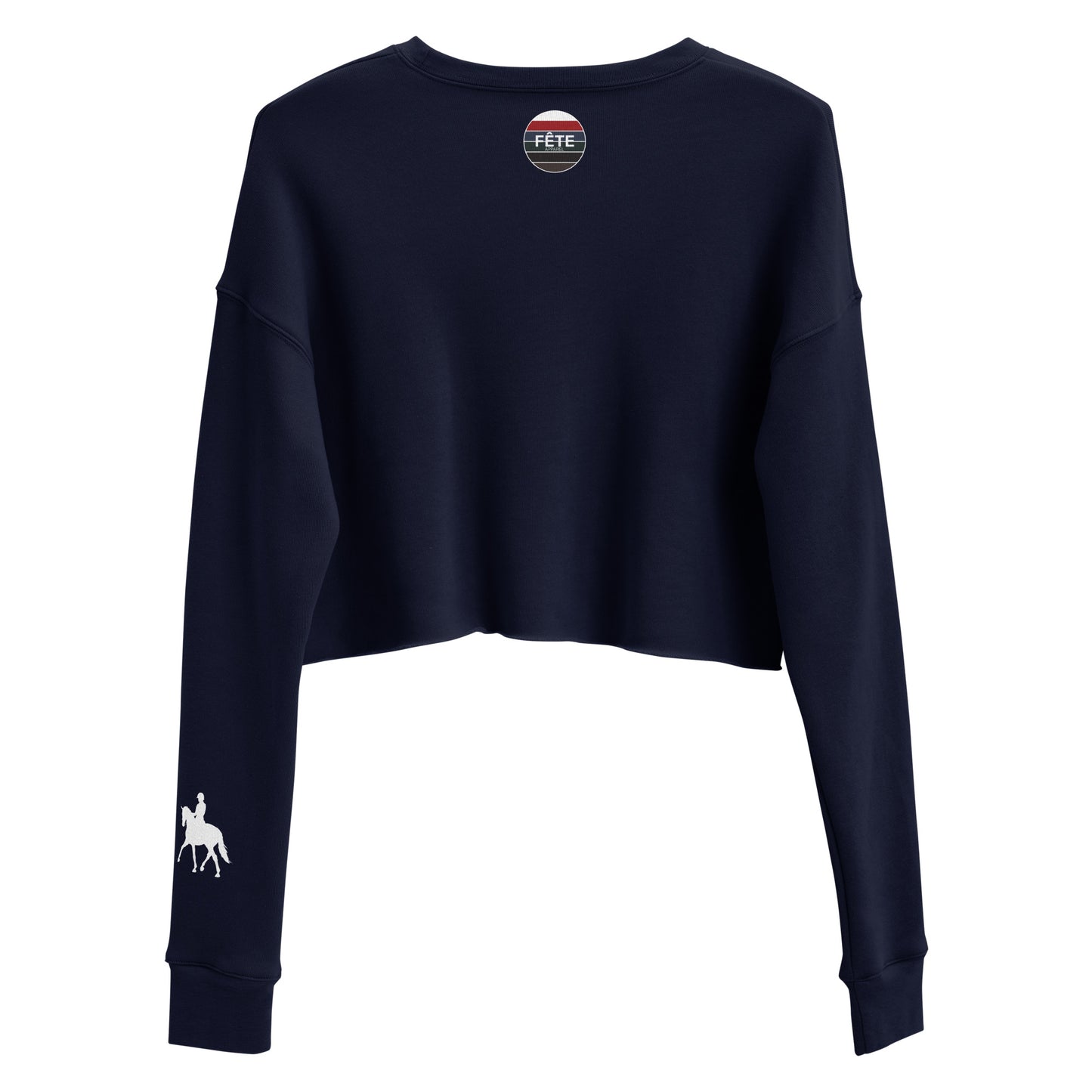 Women's Cropped Sweatshirt "SHOW MOM" in Classic White on Basic Black or French Navy